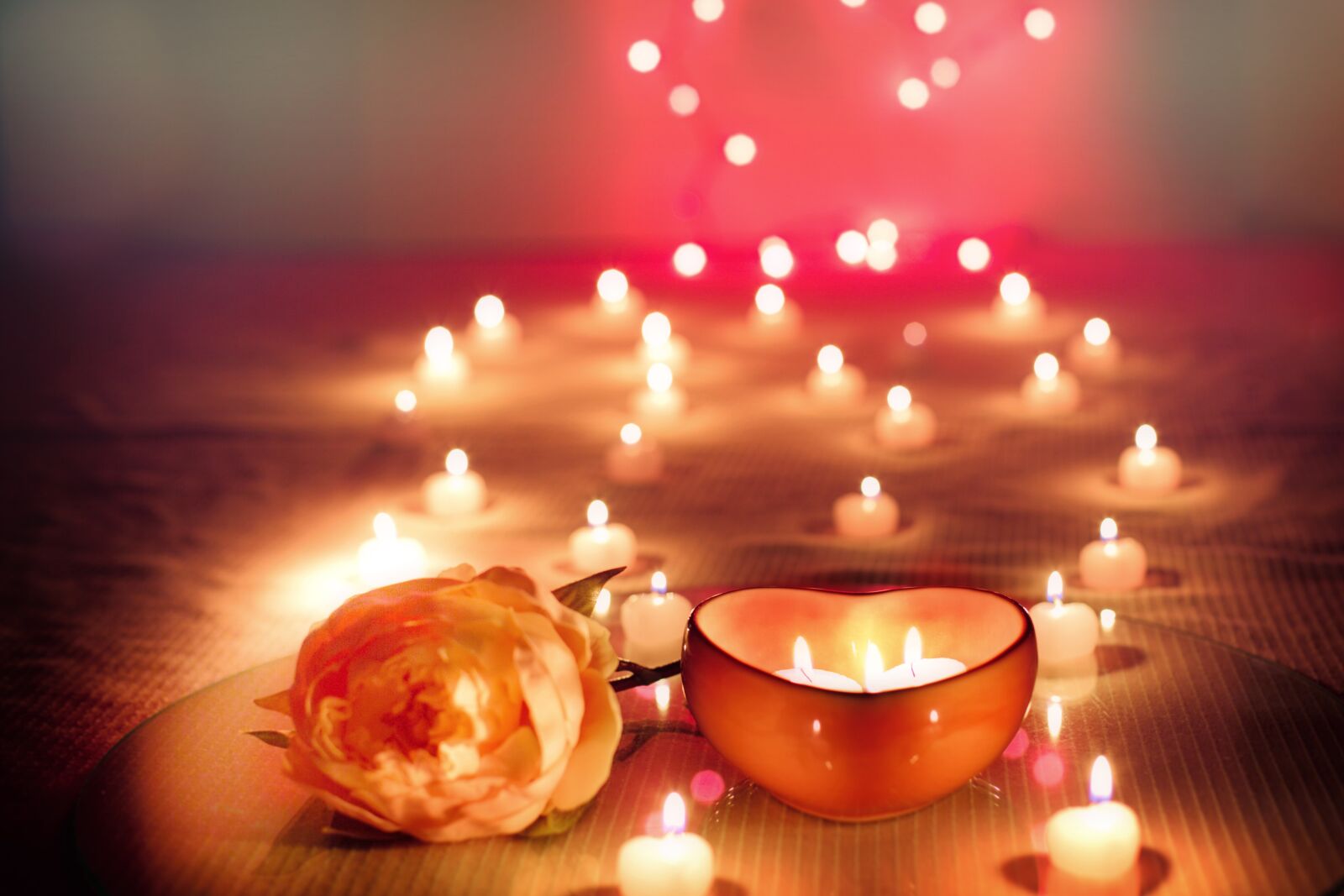 Canon EF 50mm F1.4 USM sample photo. Candles, valentine, valentine's day photography