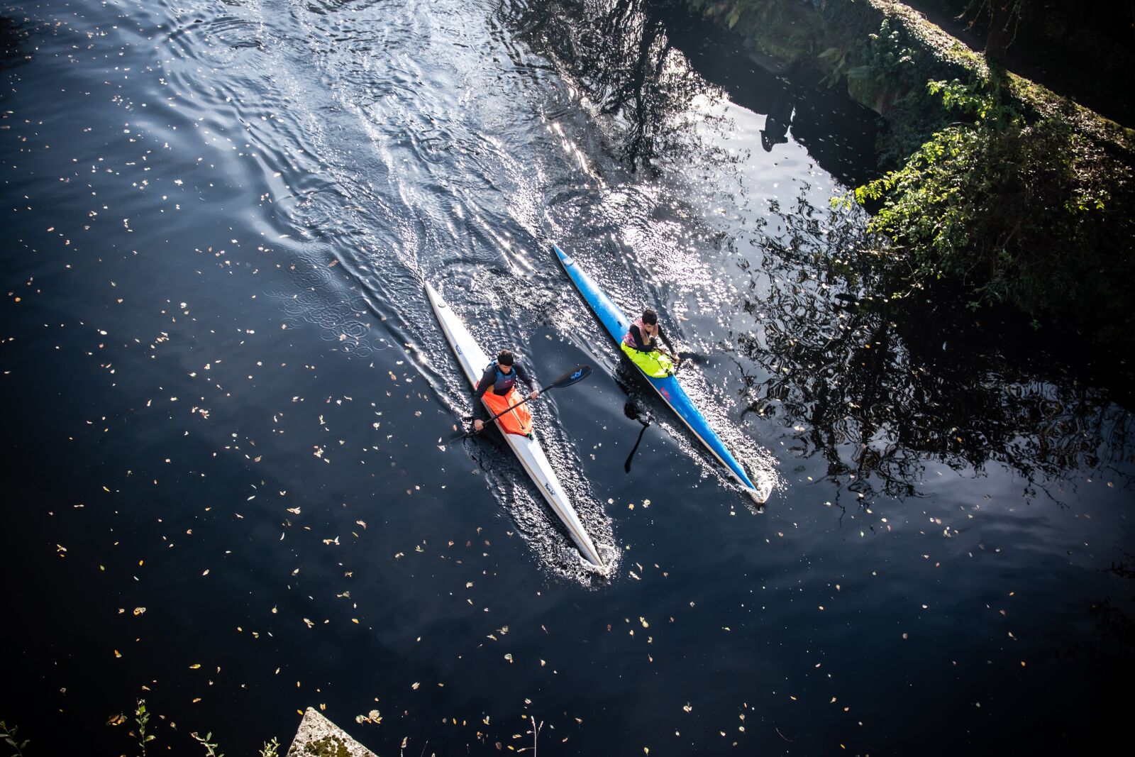 Nikon D800 sample photo. River, rowers, allariz photography