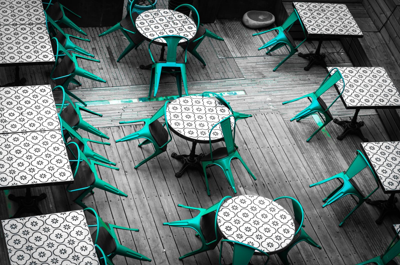 Pentax smc DA 50mm F1.8 sample photo. Creative, tables and chairs photography