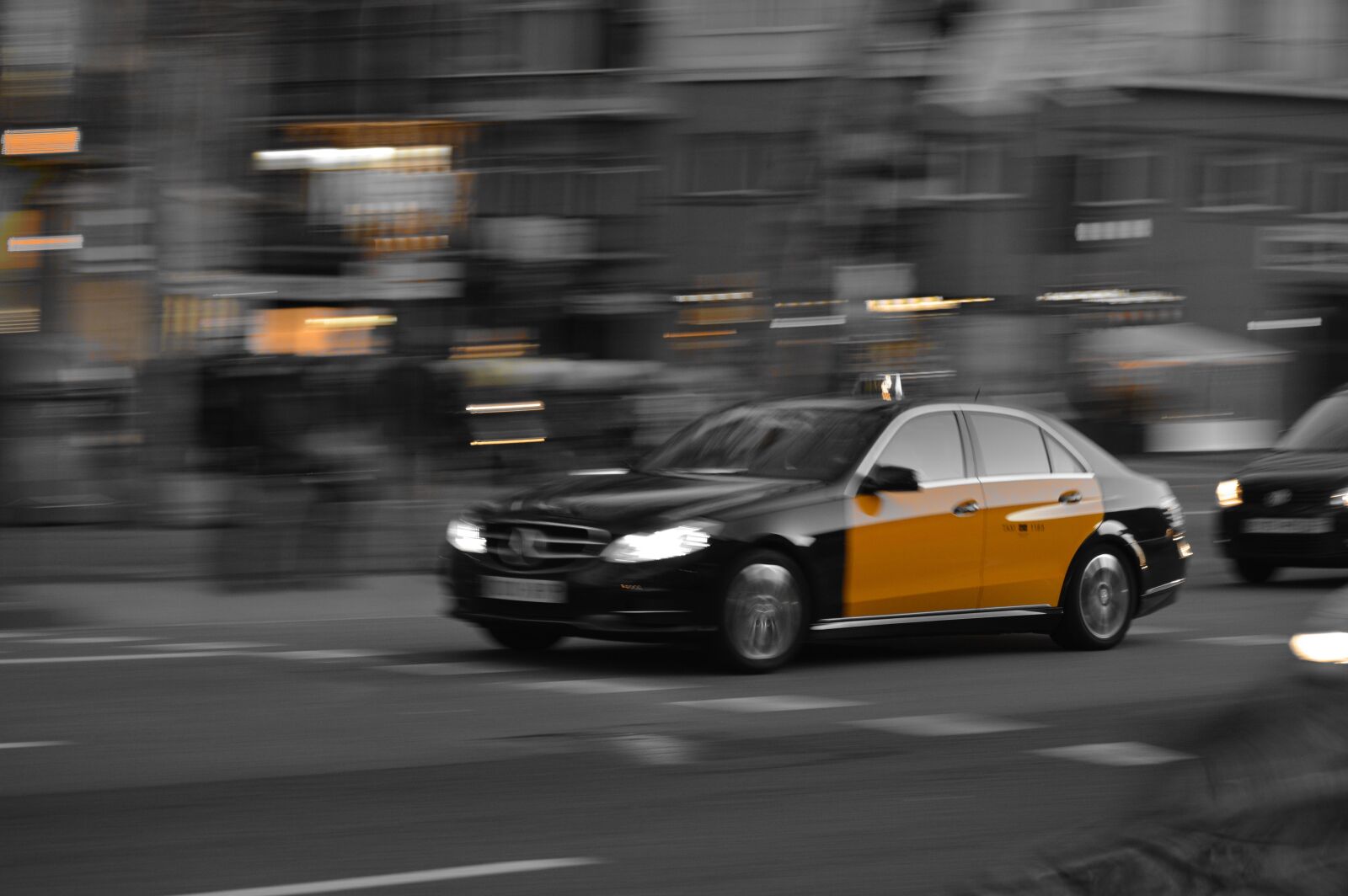 Nikon D3200 sample photo. Taxi, barcelona, black photography