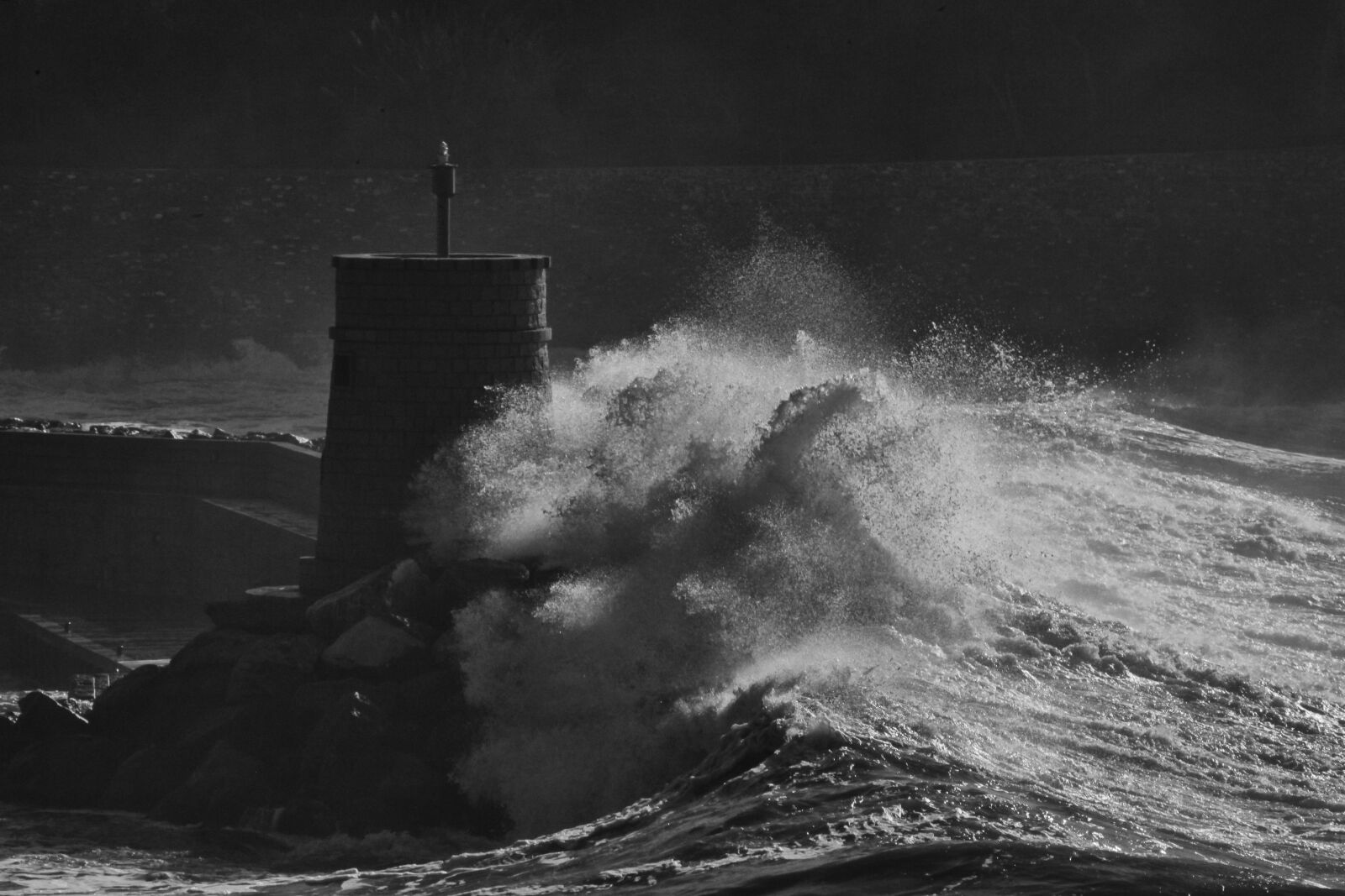 Canon EOS 5D Mark II sample photo. Sea storm, recco, liguria photography