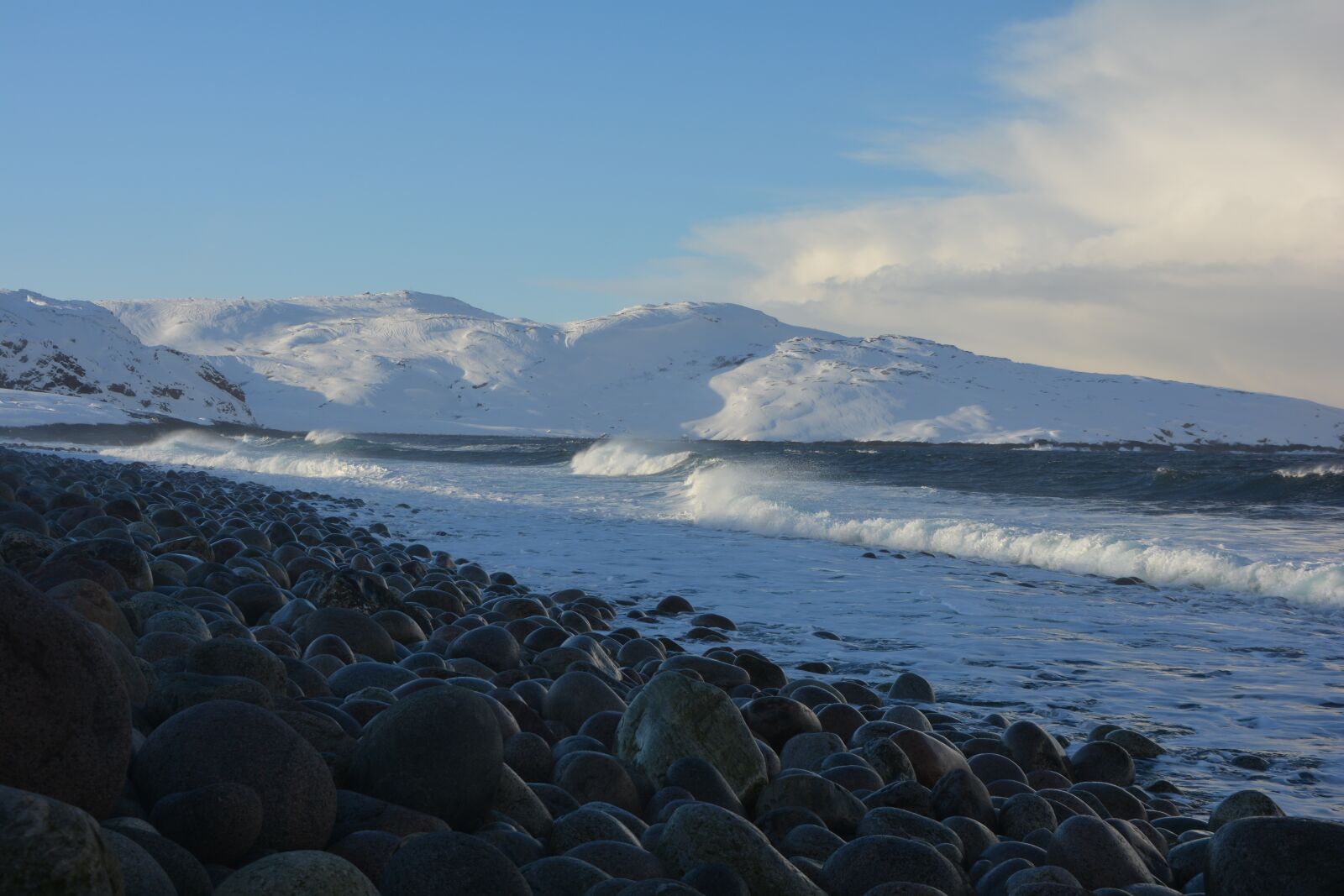 Nikon D5200 sample photo. Ocean, teriberka, winter photography