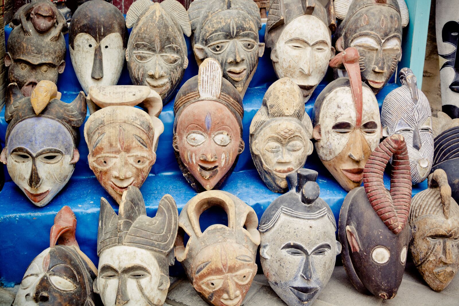 Nikon D7100 sample photo. Masks, africa, faces photography