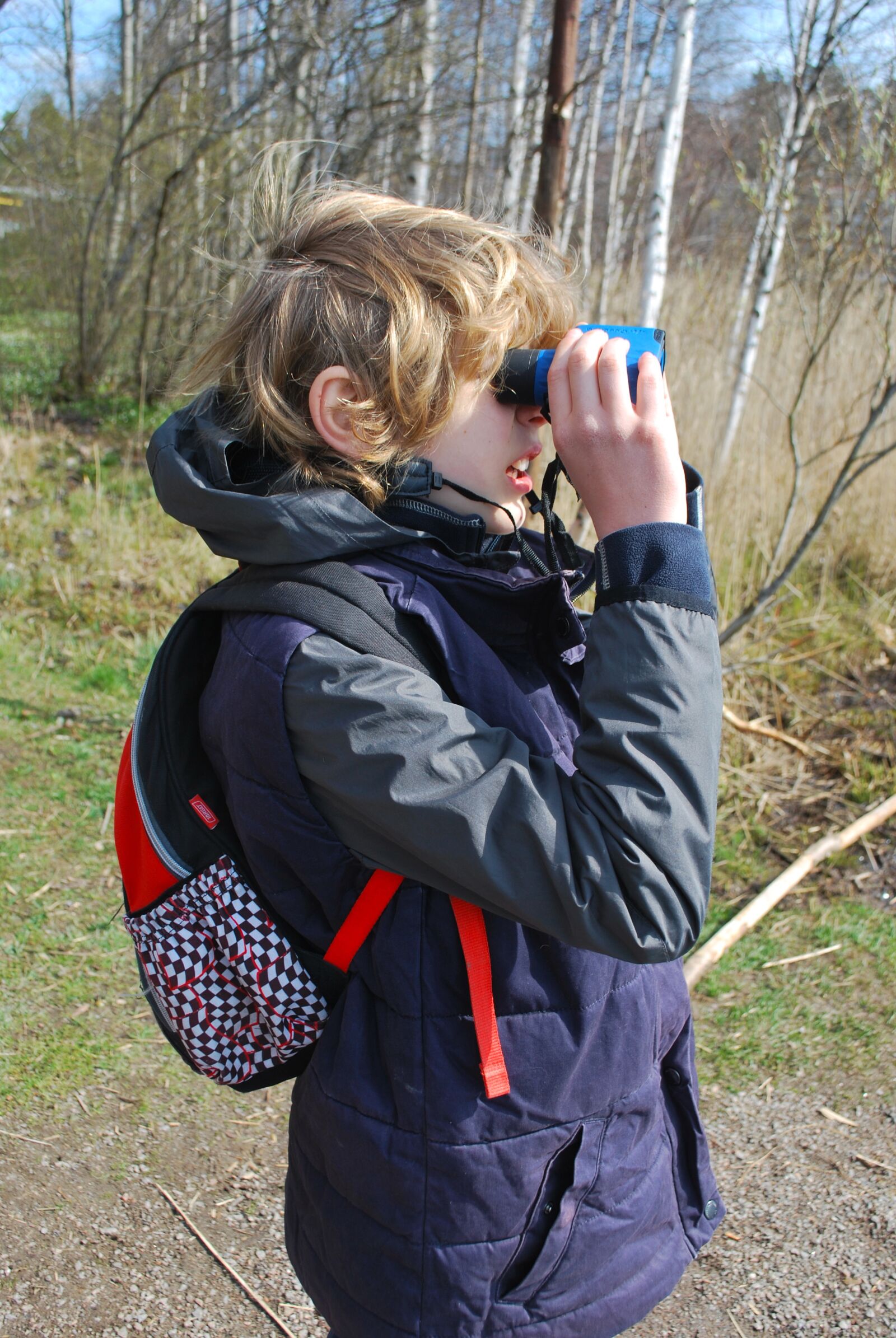 Nikon D60 sample photo. Boy, watching, binocular photography