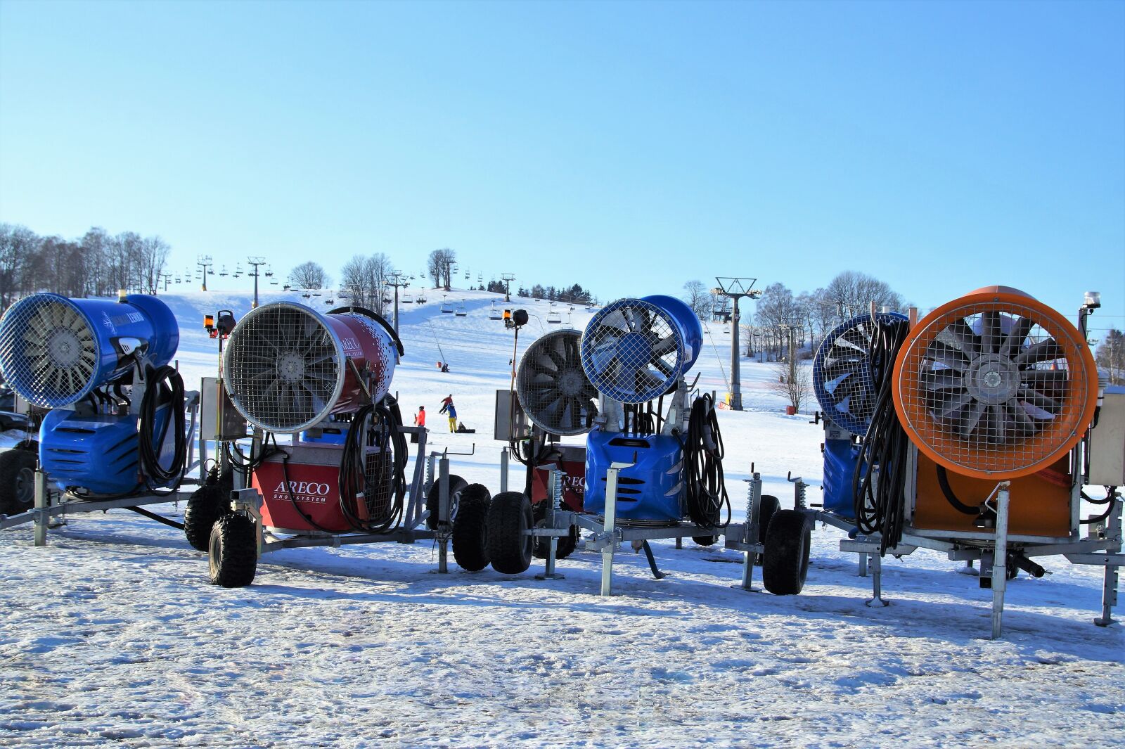 Sony SLT-A58 sample photo. Snow cannons, snow, mountains photography