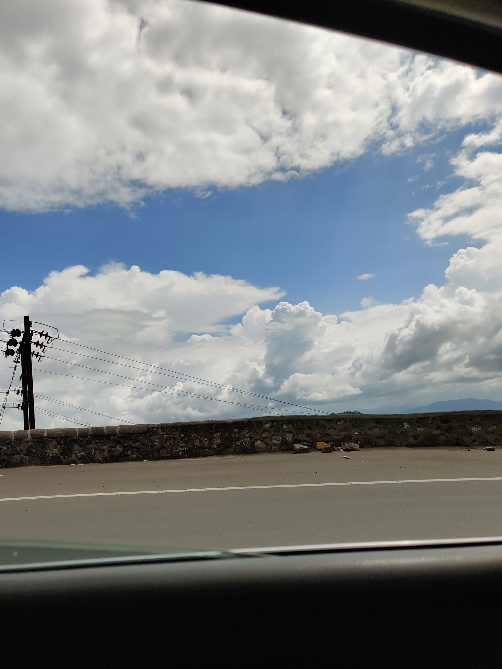 OnePlus HD1901 sample photo. Electric pile, sky, horizon photography
