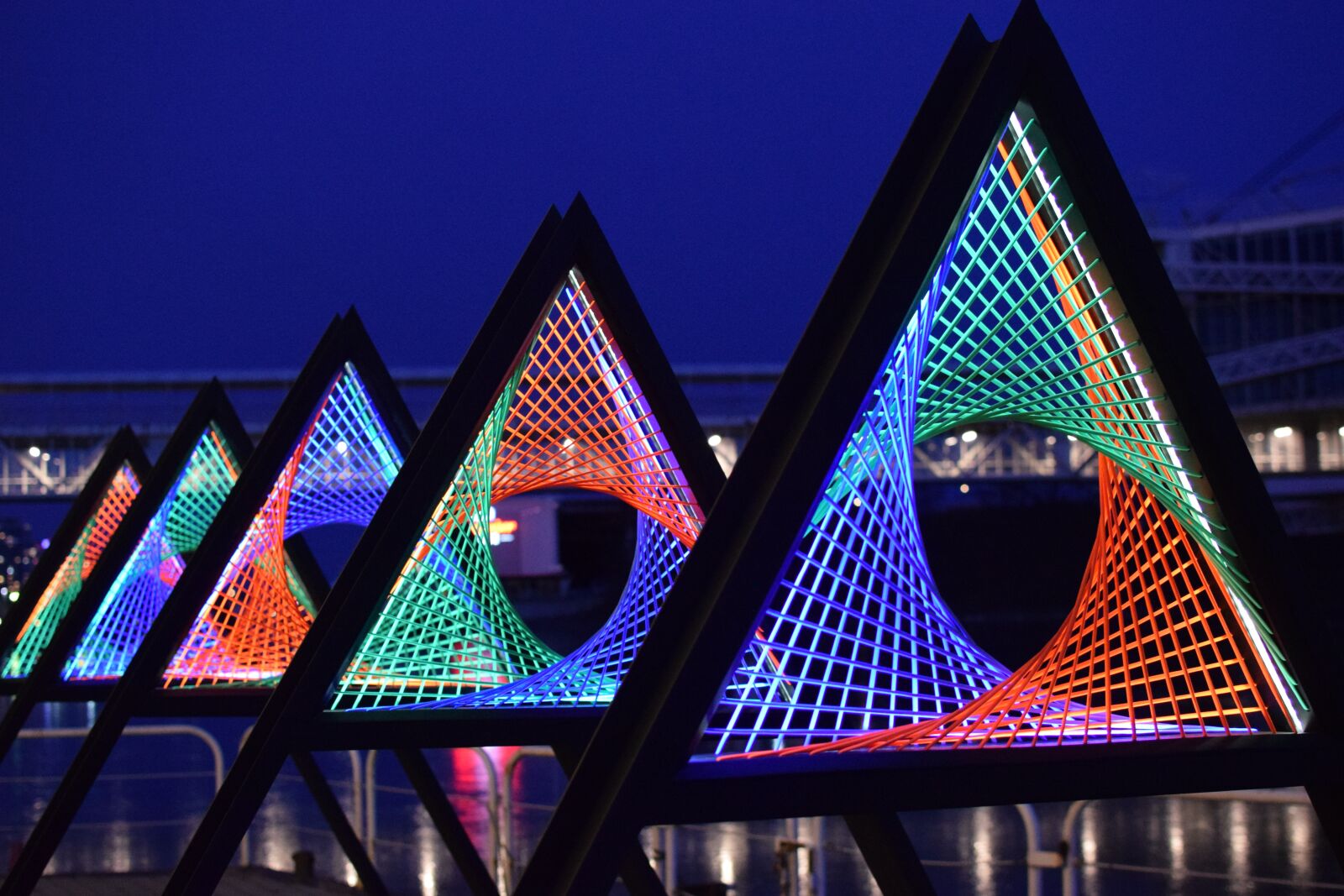 Nikon D3300 sample photo. Lights, colors, installation photography