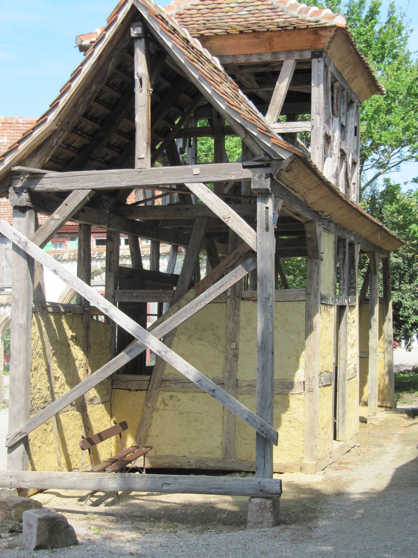 Canon PowerShot SX200 IS sample photo. Ungersheim ecomuseum, truss, shell photography