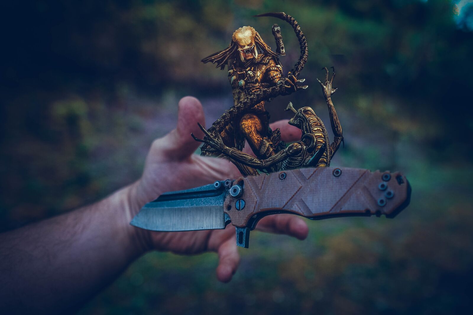 Sony a6400 + Sigma 16mm F1.4 DC DN | C sample photo. Knife, nature, green photography