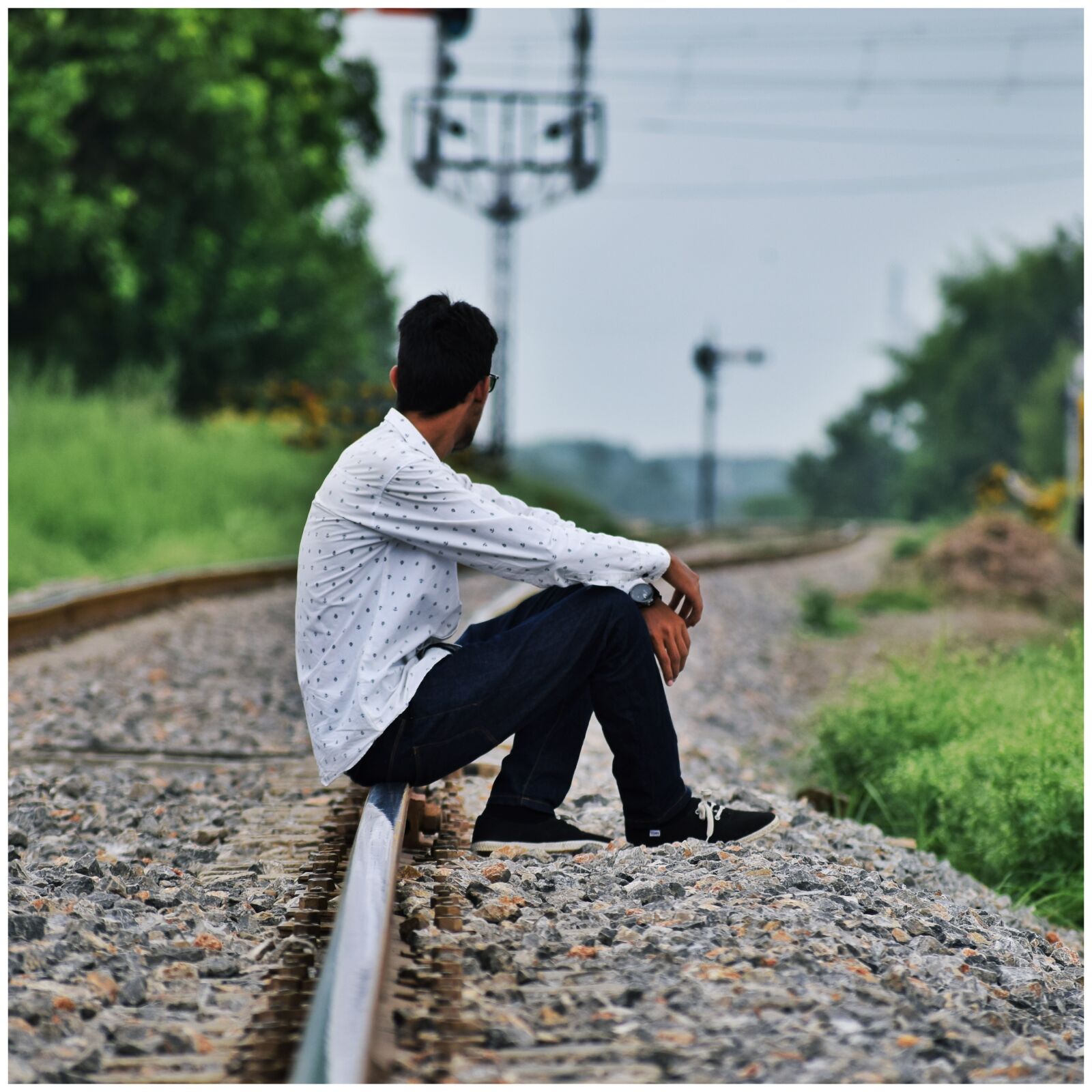 Nikon D5300 sample photo. Alone, feeling, track photography