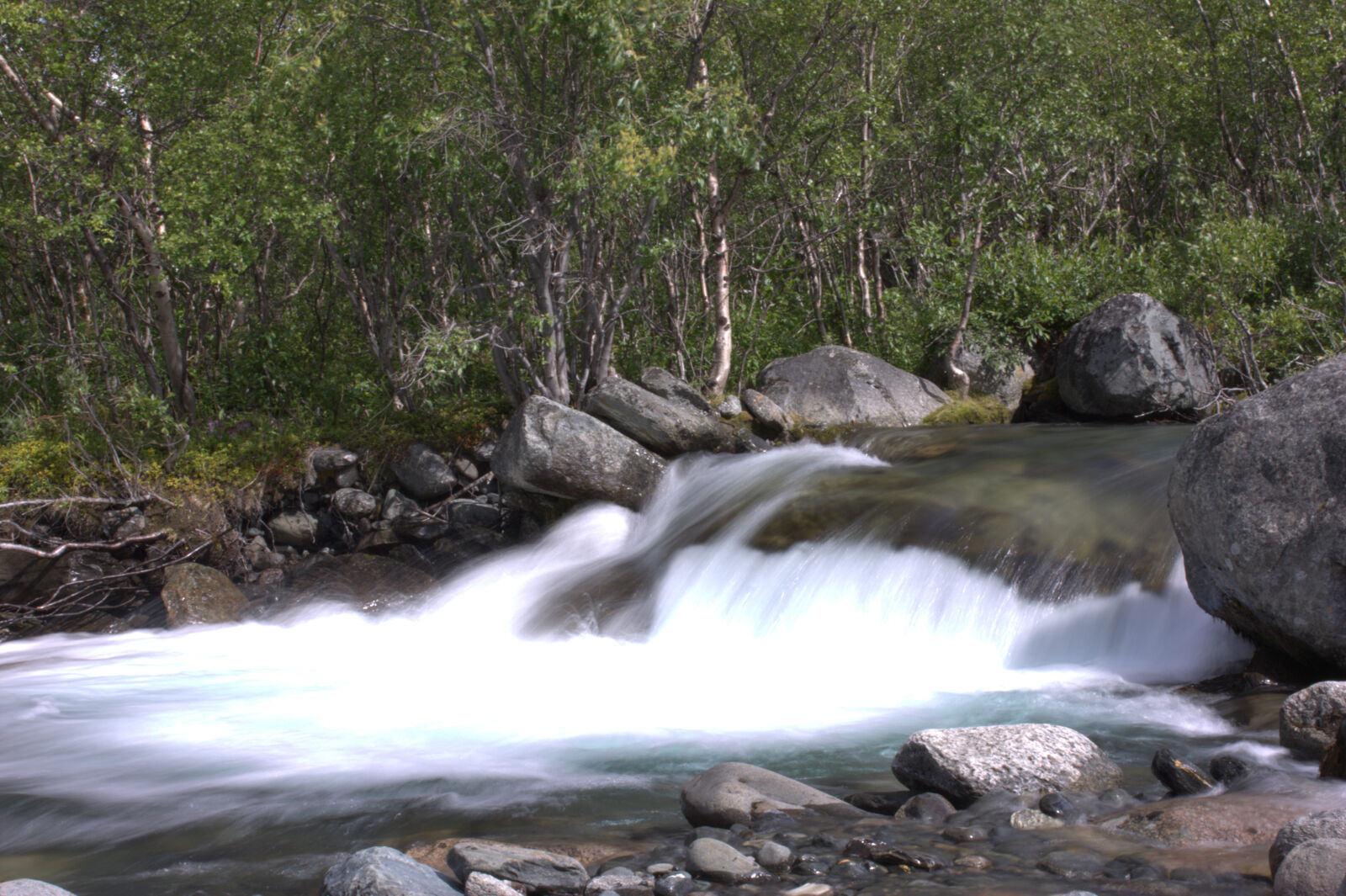 Canon EOS 450D (EOS Rebel XSi / EOS Kiss X2) sample photo. Kungsleden, movement, river, sweden photography