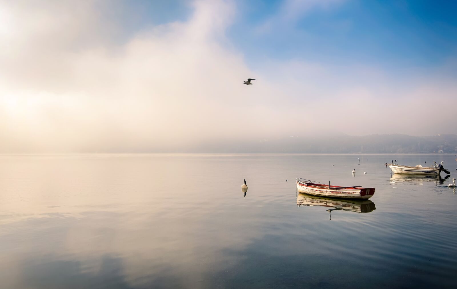 Nikon D5300 sample photo. Fog, boat, sky photography