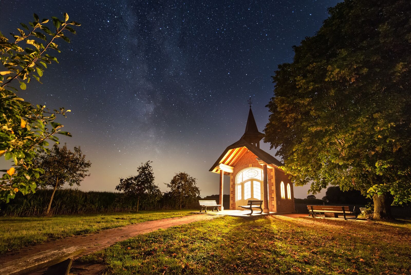 Nikon D600 sample photo. Chapel, night, church photography