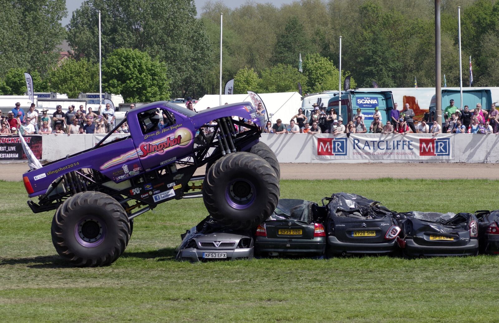 Pentax K-S1 sample photo. Monster truck, jump, stunt photography