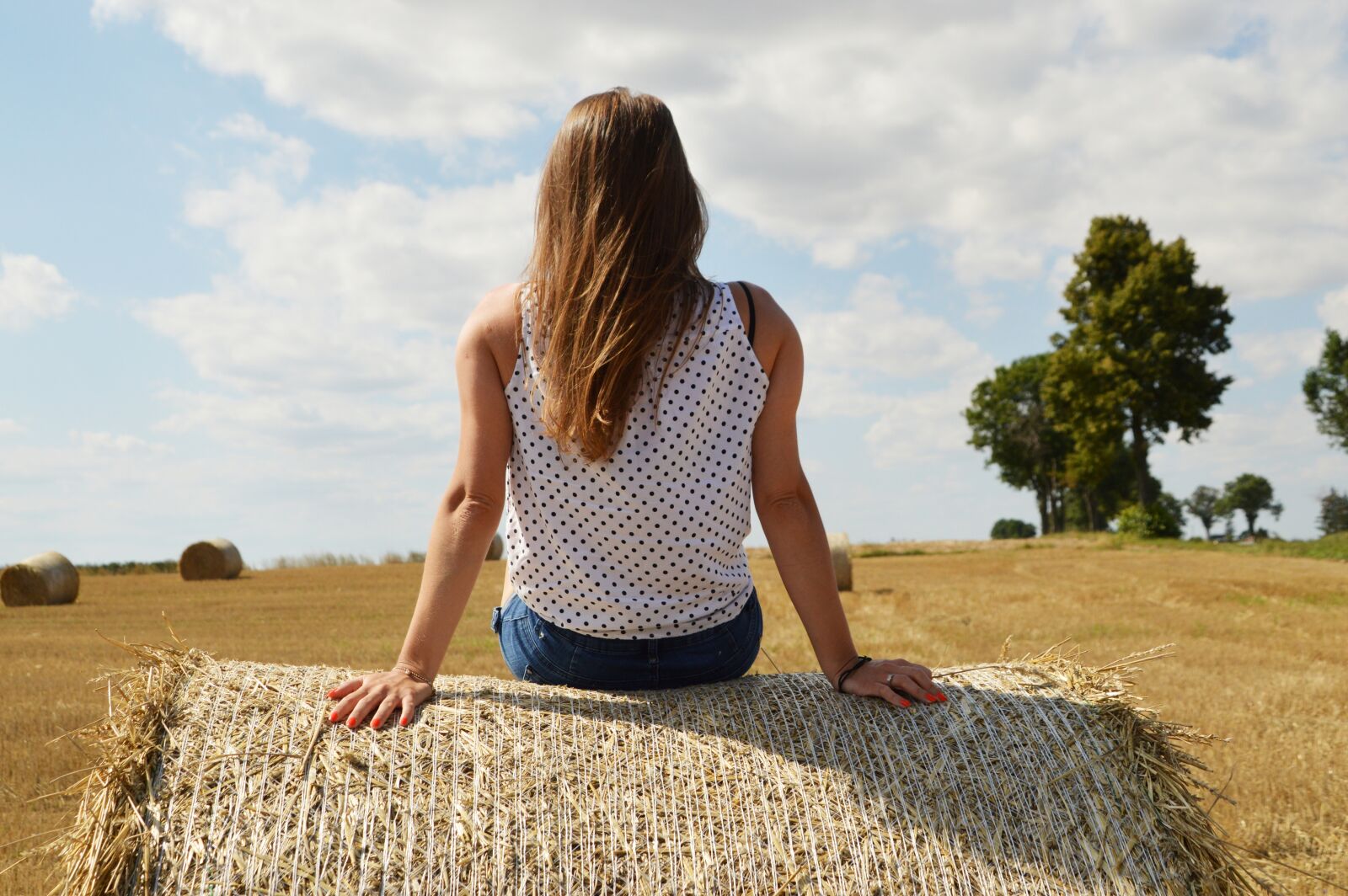 Nikon D3200 sample photo. Field, harvest, woman photography