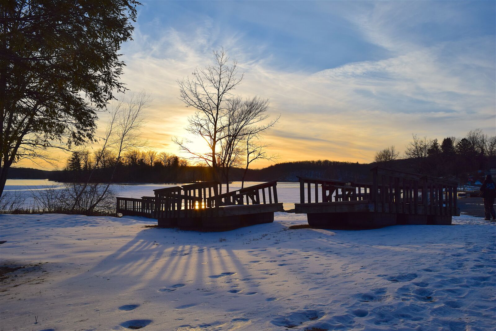Nikon D3300 sample photo. Sunset, winter, tree photography