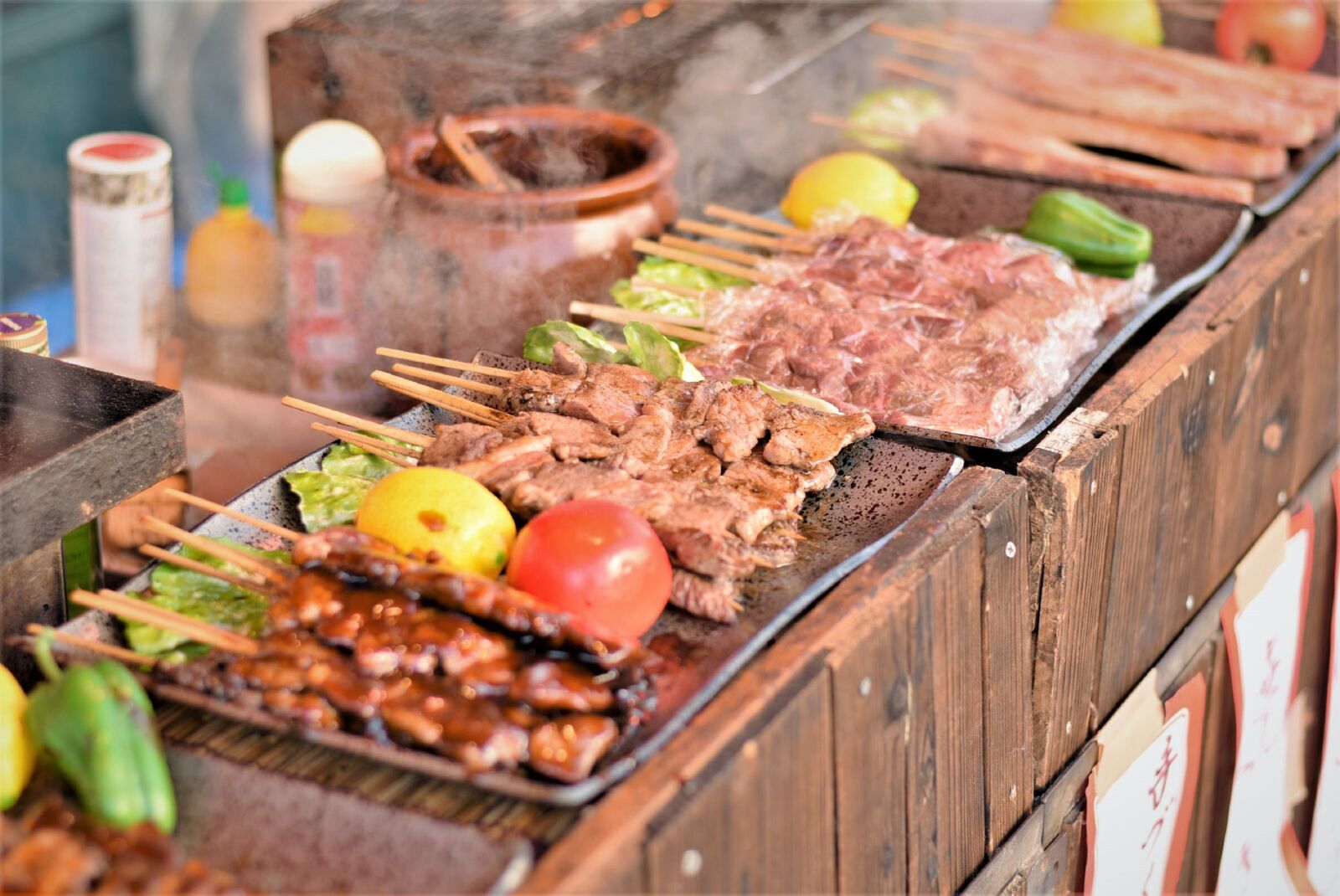 Nikon D5300 sample photo. Stalls, grilled chicken, meat photography