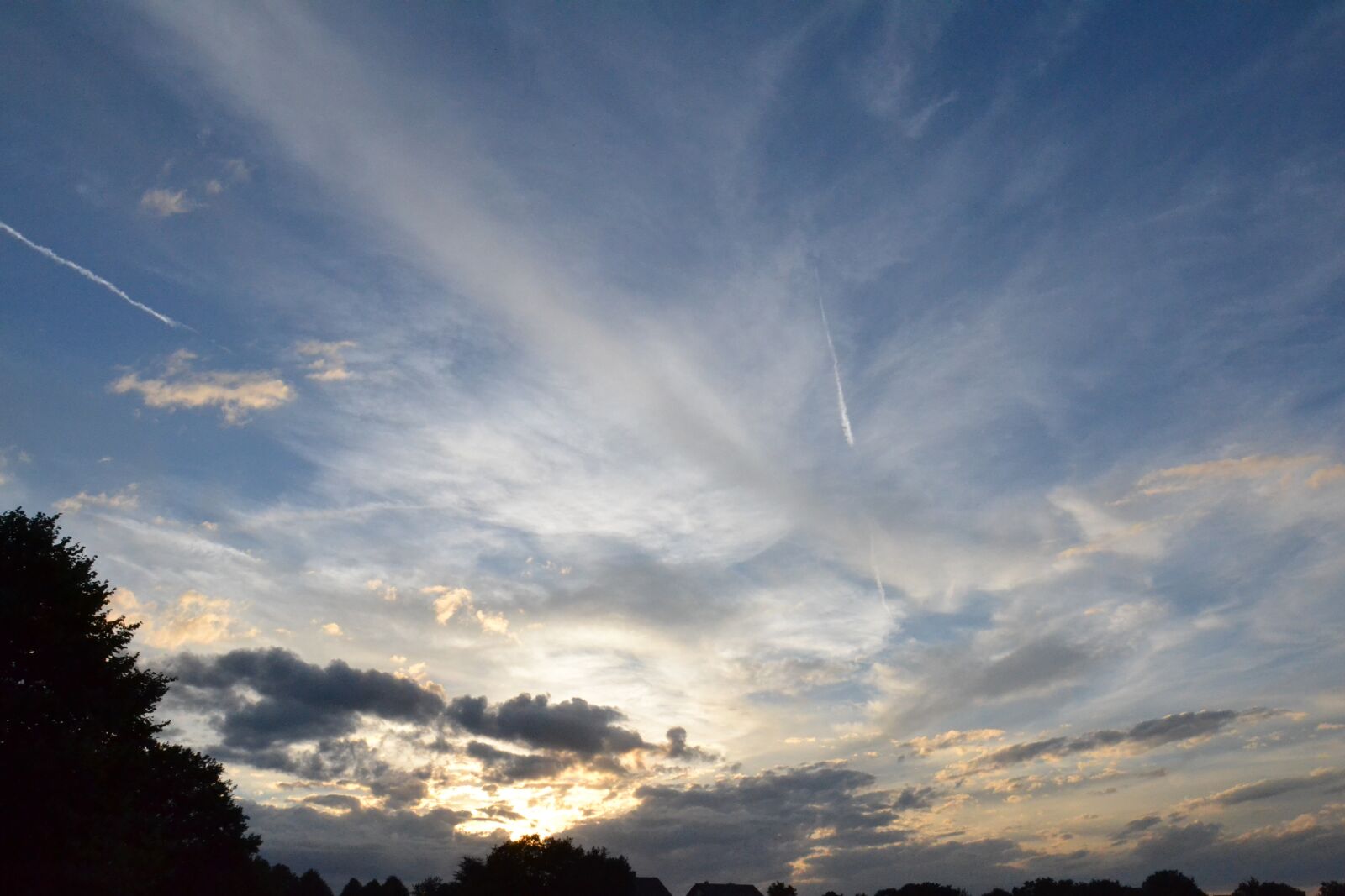 Nikon D3100 sample photo. Sunset, clouds, blue photography