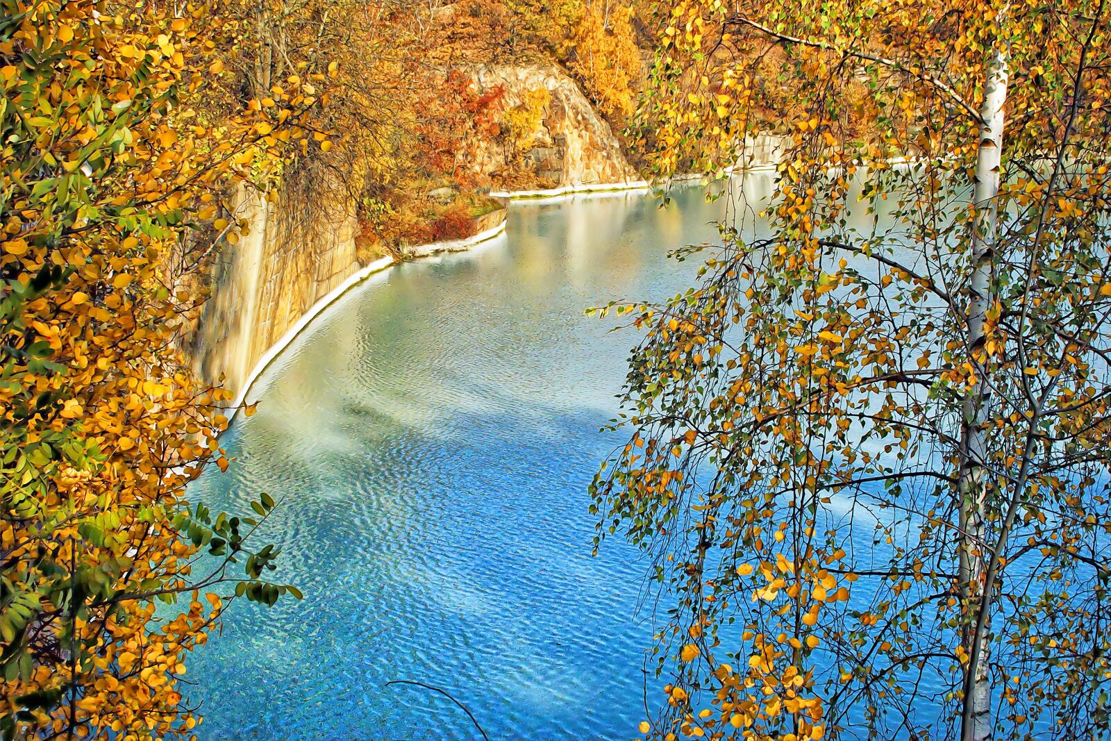 Canon EOS 70D sample photo. Mountains, quarry, water photography