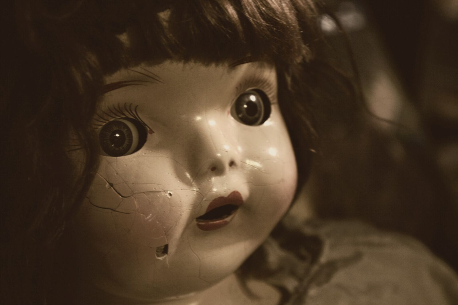 Nikon D3200 sample photo. Doll, creepy, sepia photography