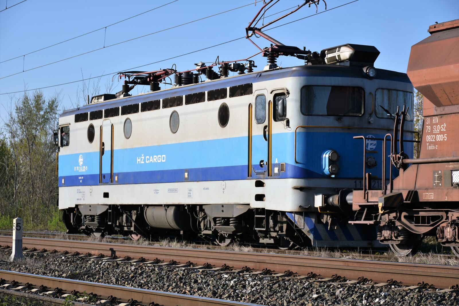 Nikon D5600 sample photo. Electric locomotive, cargo train photography