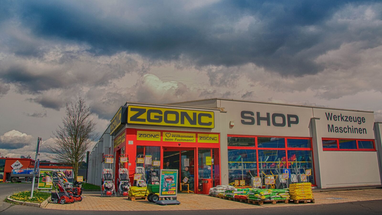 Nikon D3300 sample photo. Hardware store, lawn mower photography