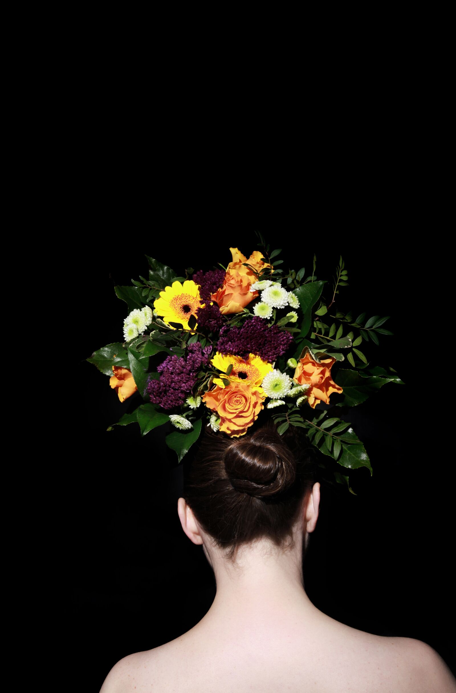 Canon EOS 5D Mark II sample photo. Female, bunch of flowers photography