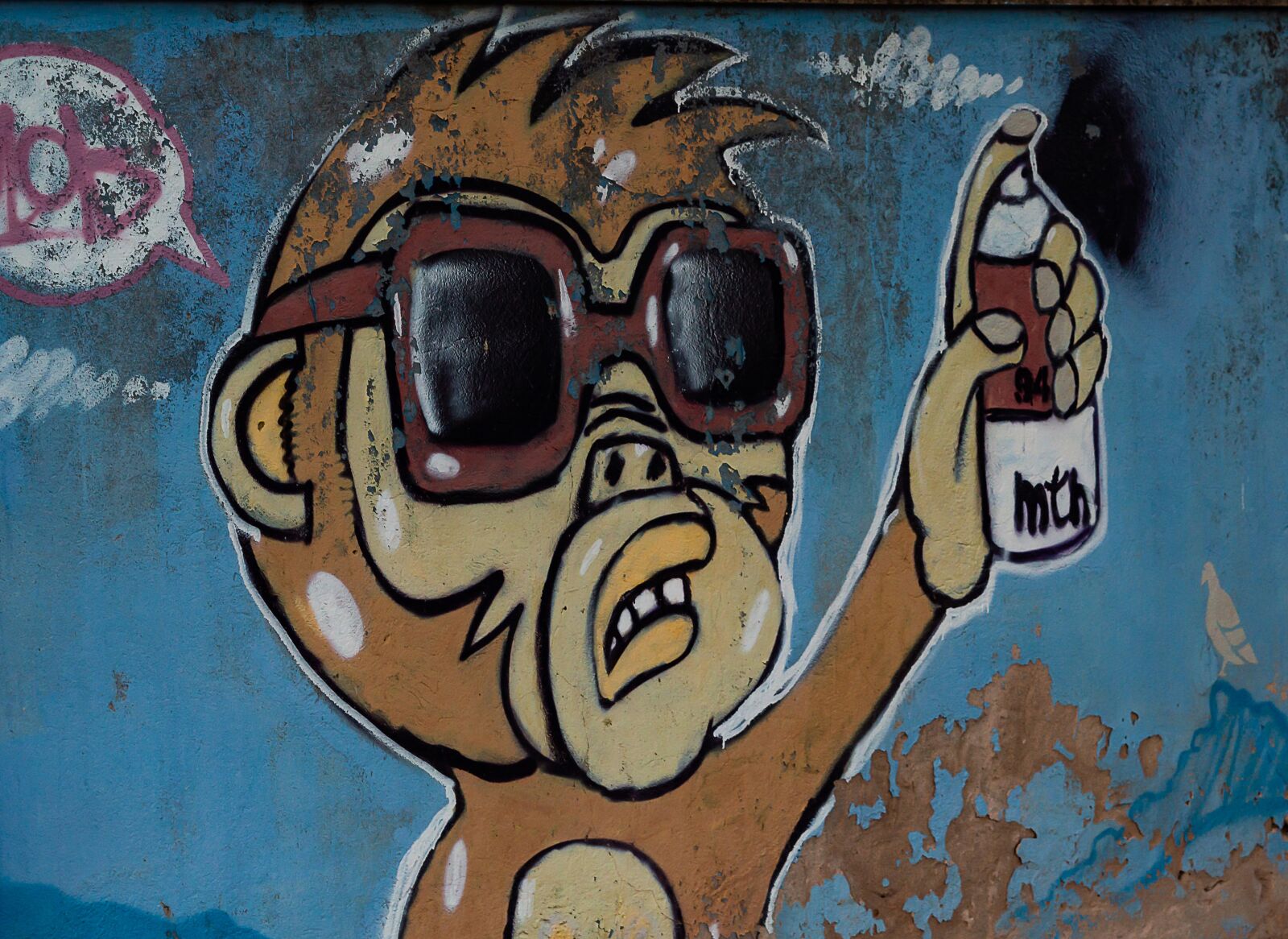 Nikon D3200 sample photo. Graffiti, monkey, wall photography