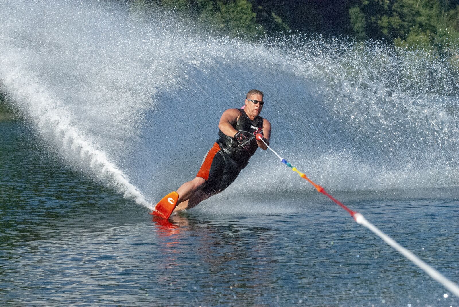 Nikon D200 sample photo. Sports, waterski r, water photography