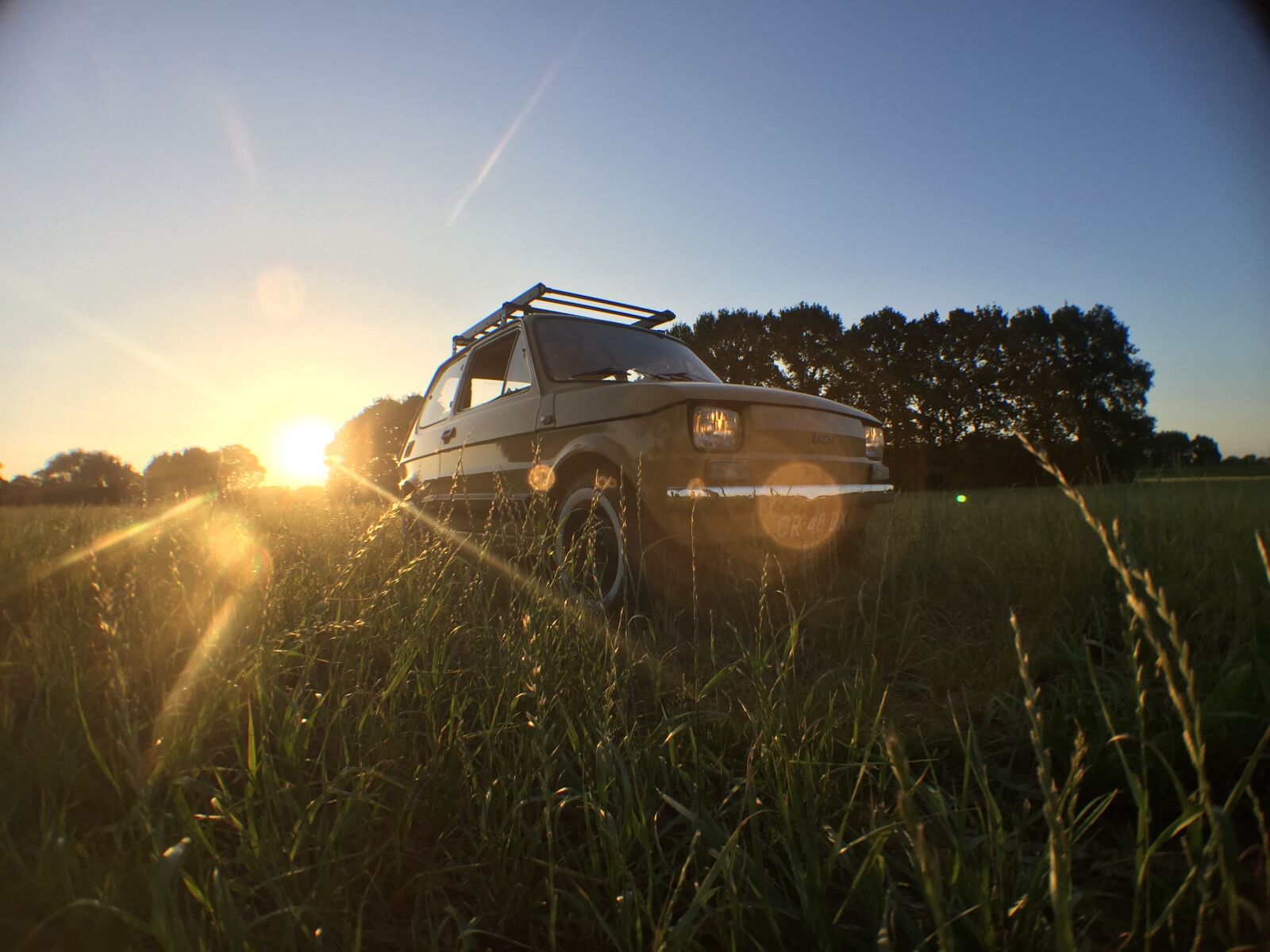 iPhone 6 back camera 4.15mm f/2.2 sample photo. 126, barn, car, cross photography