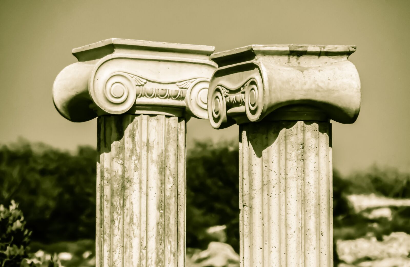 Canon PowerShot SX400 IS sample photo. Pillar capitals, greek, architecture photography