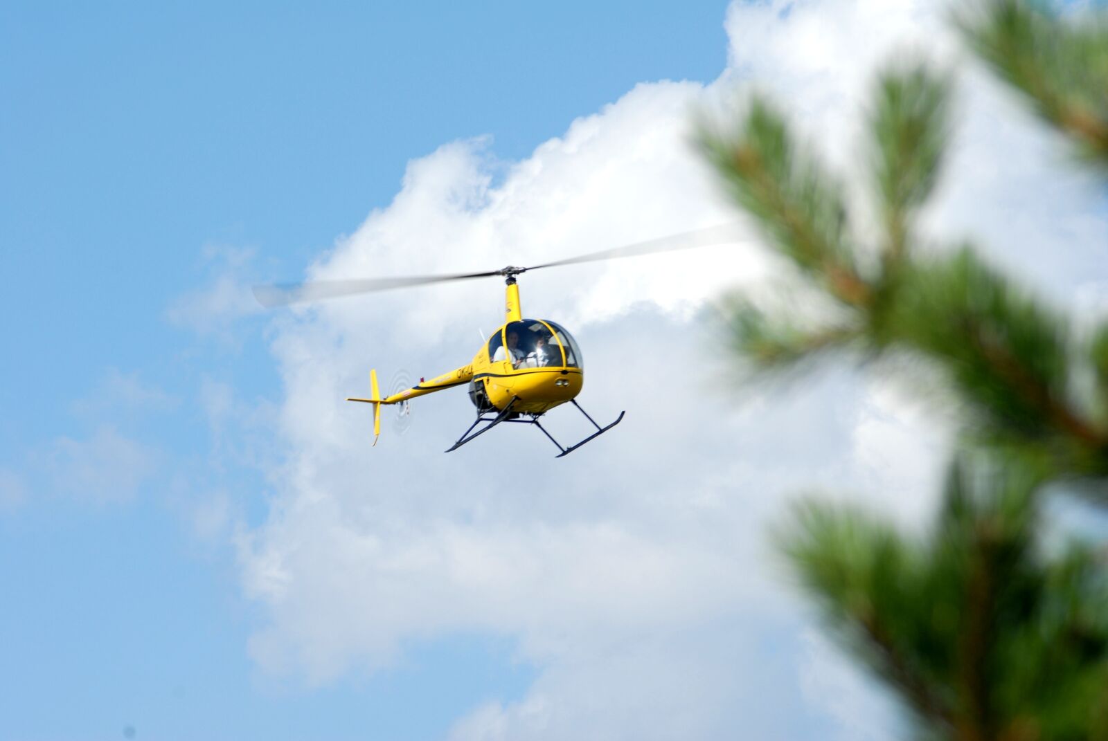 Nikon D200 sample photo. Helicopter, sky, clouds photography