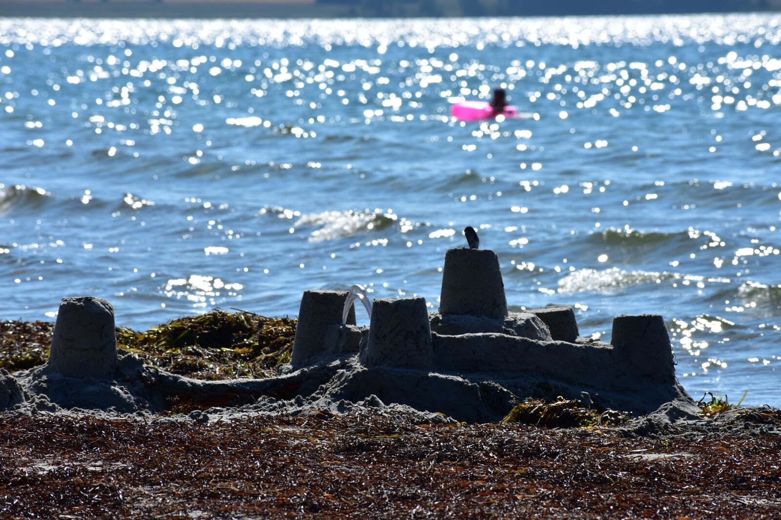 Nikon D3400 sample photo. Beach, sea, sandcastle photography