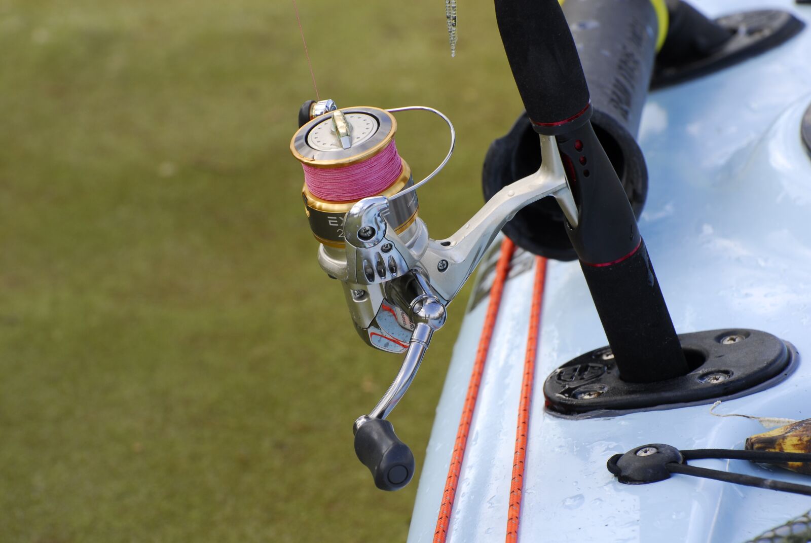 Nikon D200 sample photo. Fishing reel, line, fishing photography