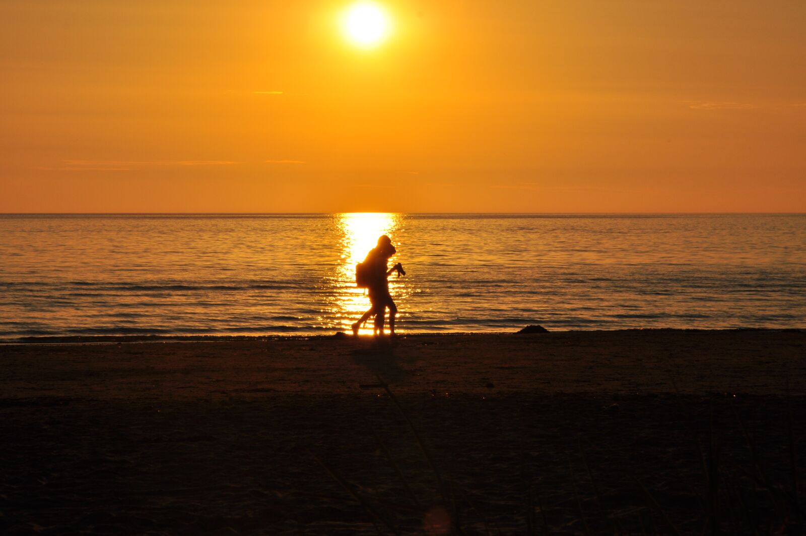 Nikon D5000 sample photo. Sunset, sun, sea photography