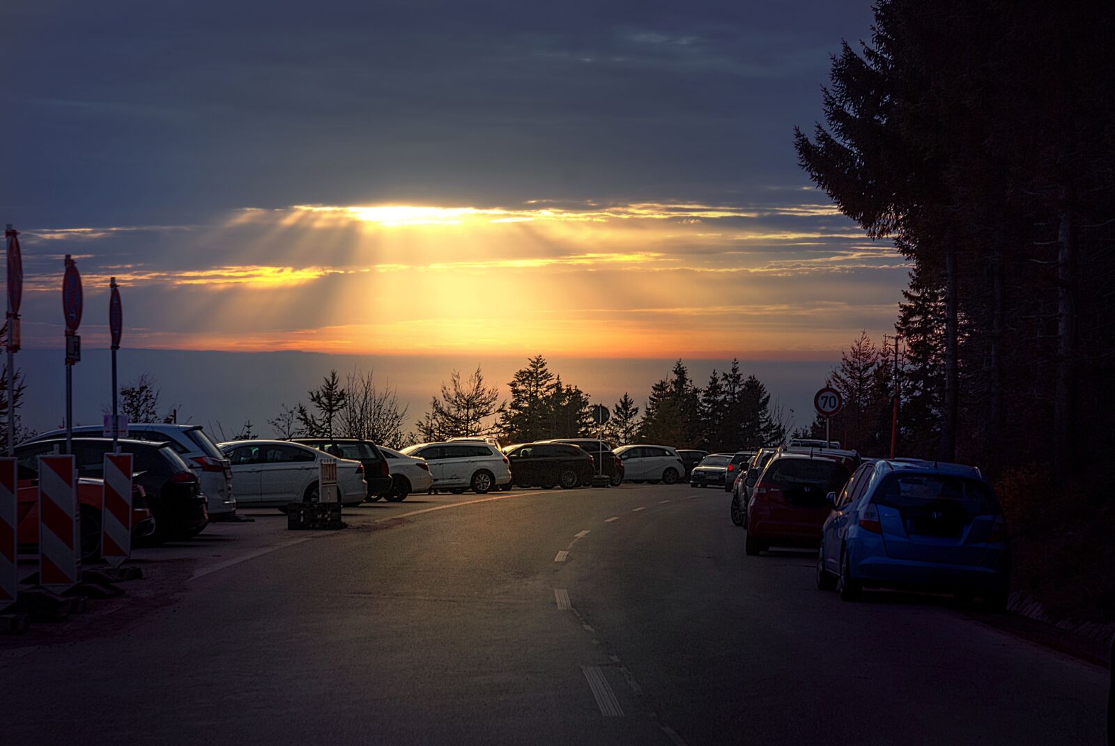 Nikon D200 sample photo. Road, backlighting, landscape photography
