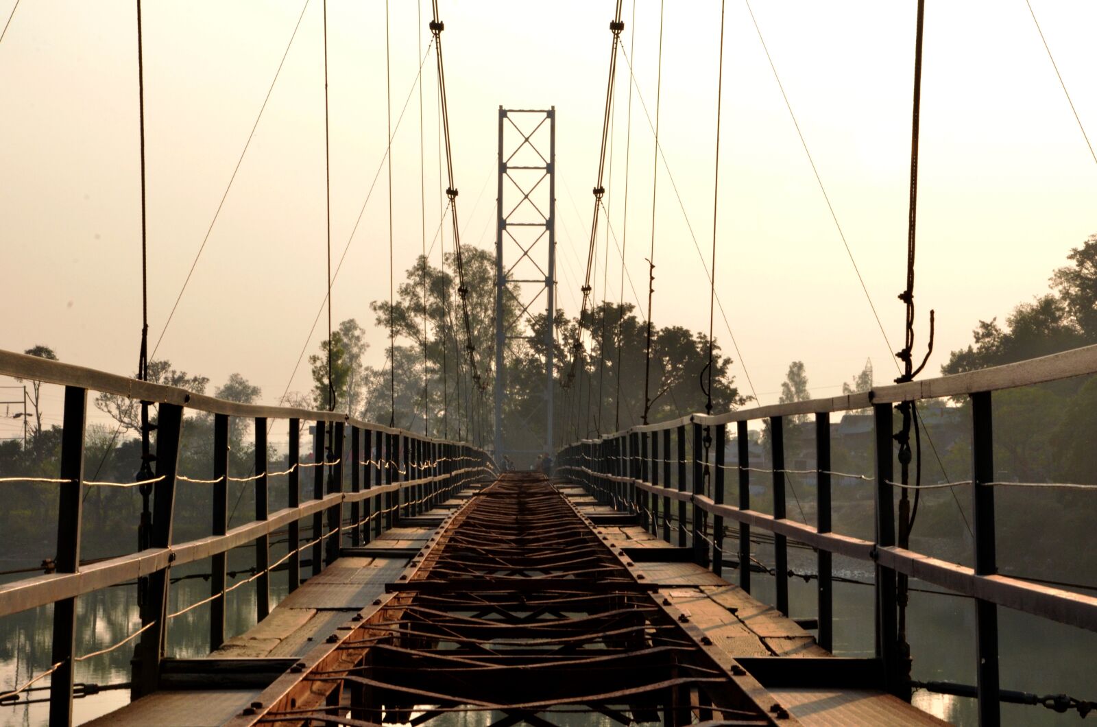Nikon D7000 sample photo. Sunset, bridge, river photography