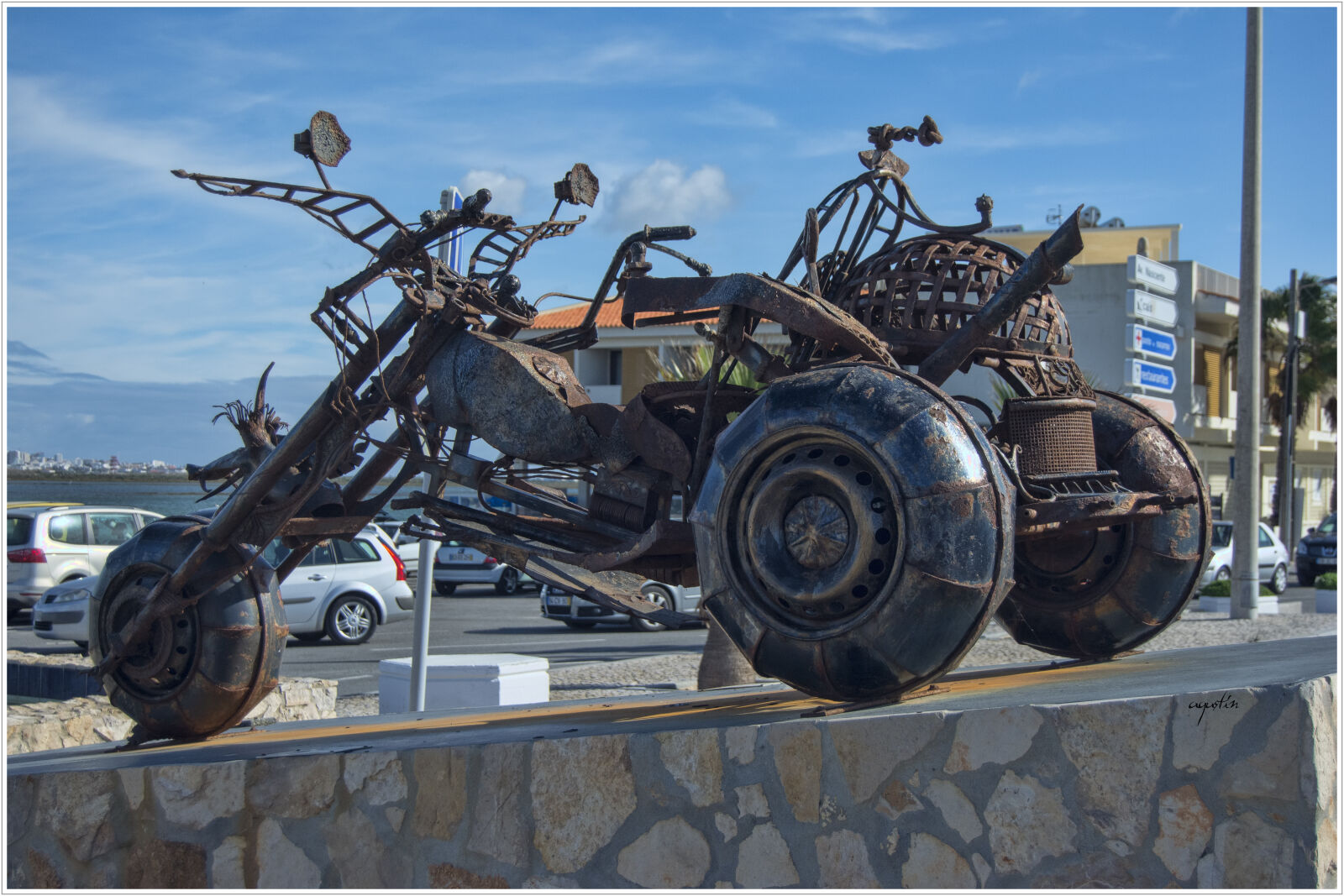 Nikon D5200 sample photo. Bike, monumental, sculpture, motorbike photography