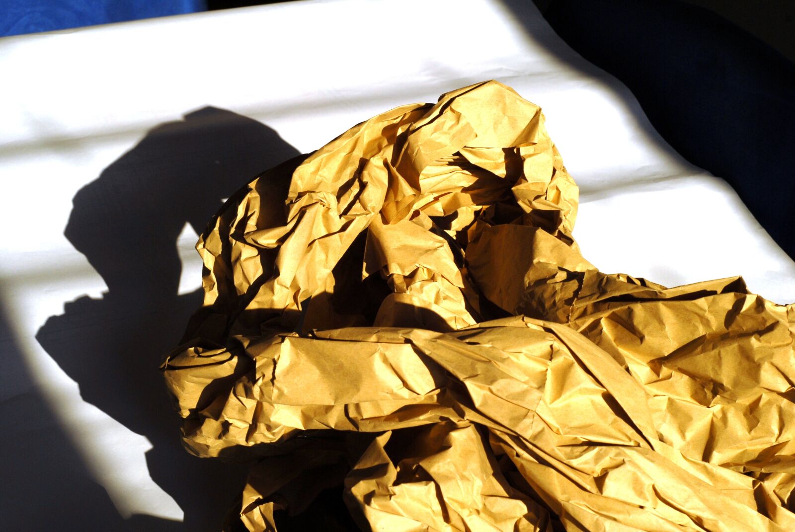 Nikon D200 sample photo. Wrapping paper, crumpled, shading photography