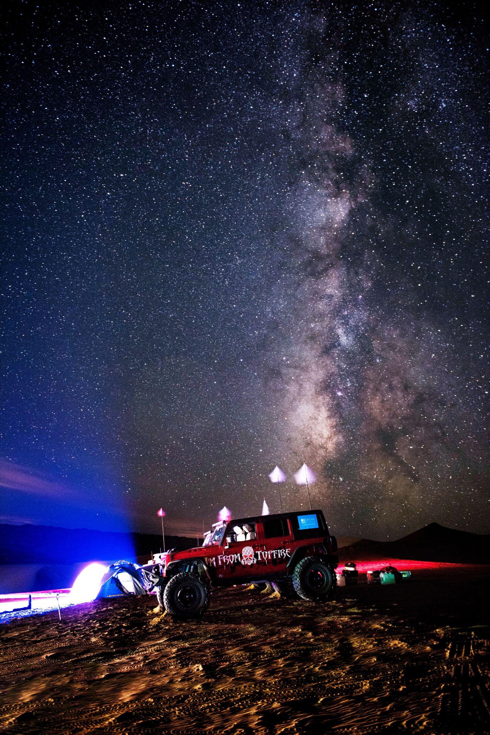 Nikon D810 sample photo. Starry sky, desert, tengger photography