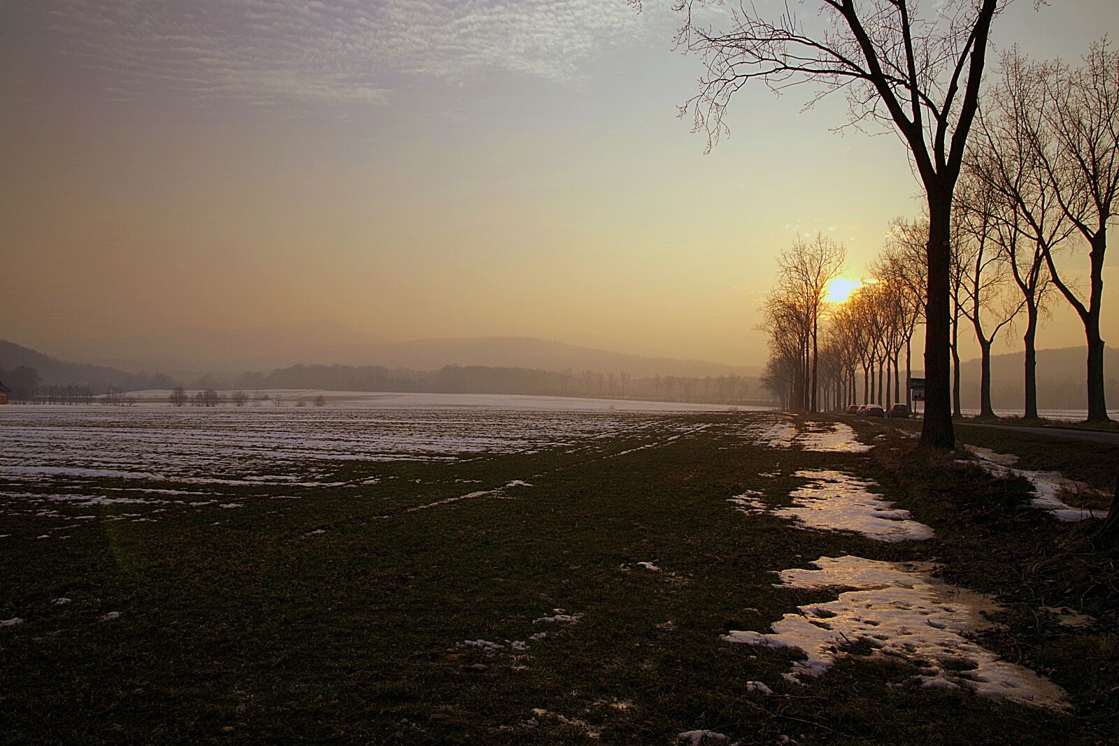 Pentax K-S2 sample photo. Sunset, winter, snow photography