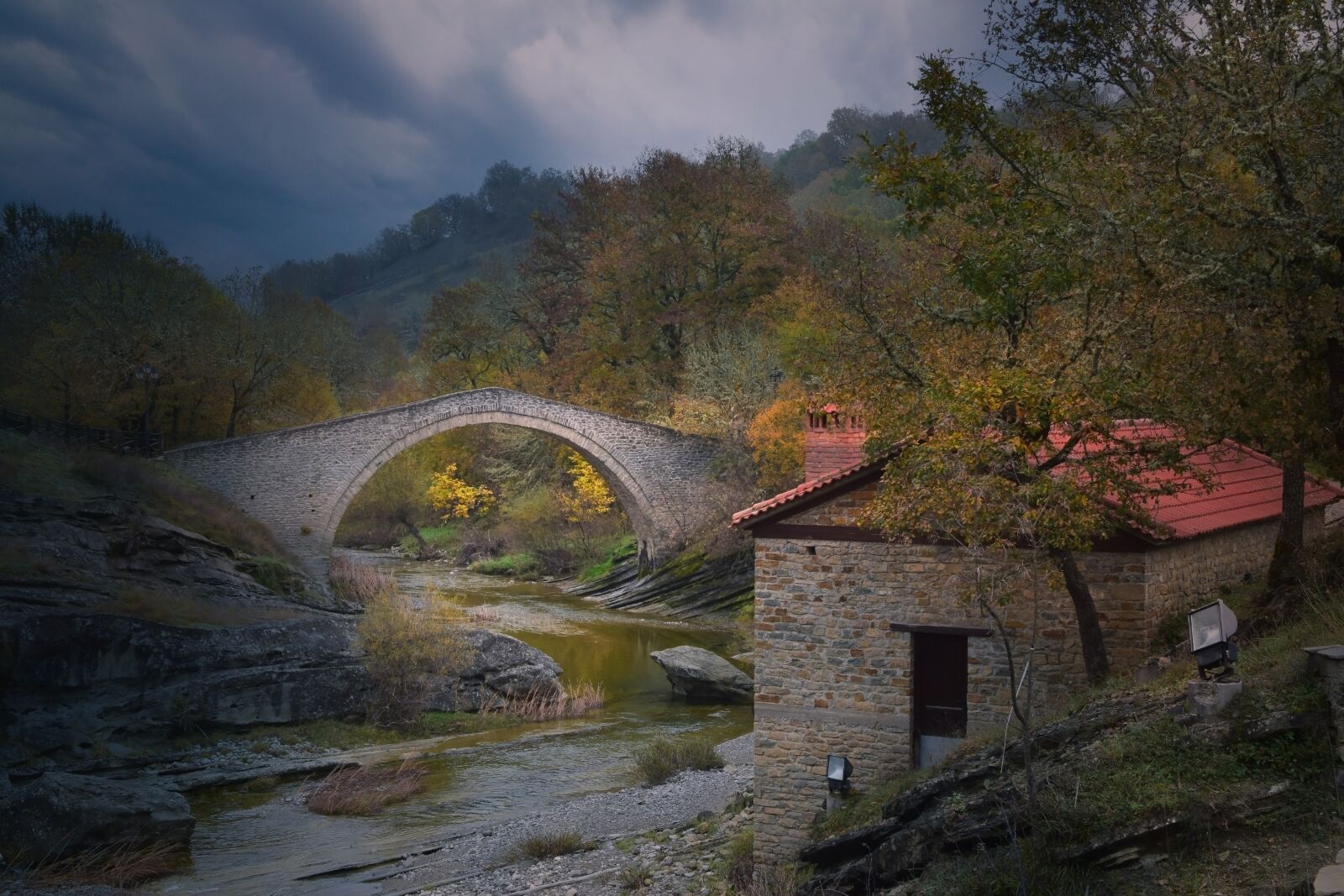 Nikon D5300 sample photo. Bridge, autumn, landscape photography