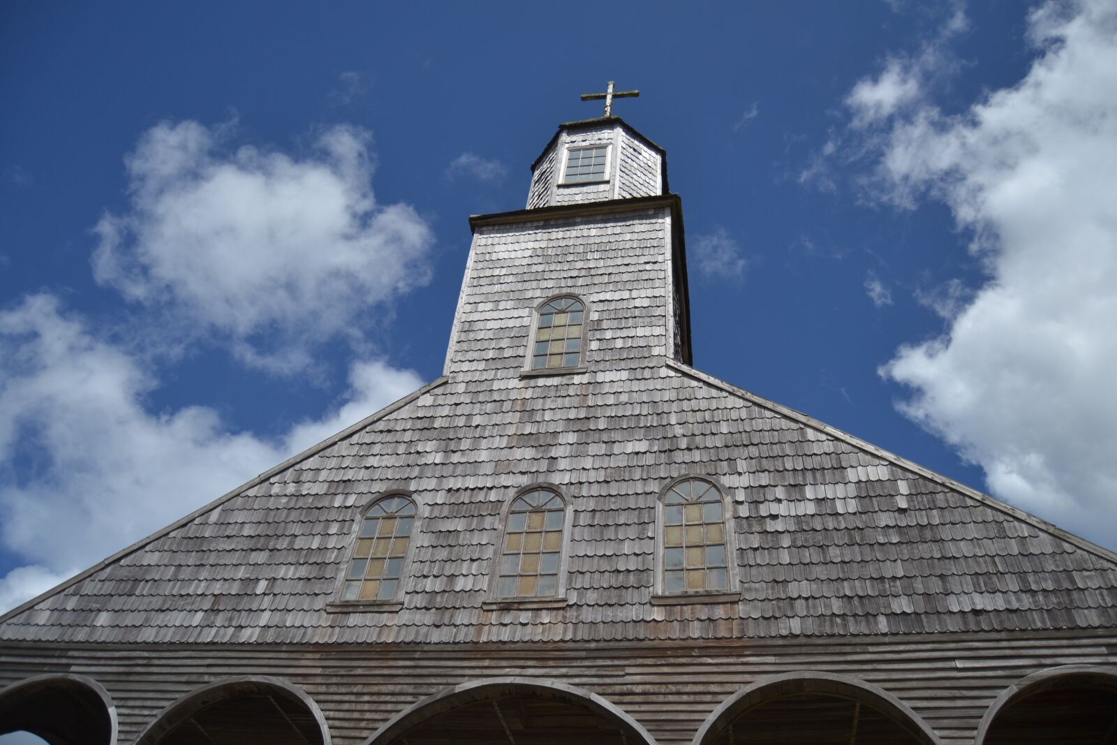 Nikon D3100 sample photo. Church, sky, chiloe photography