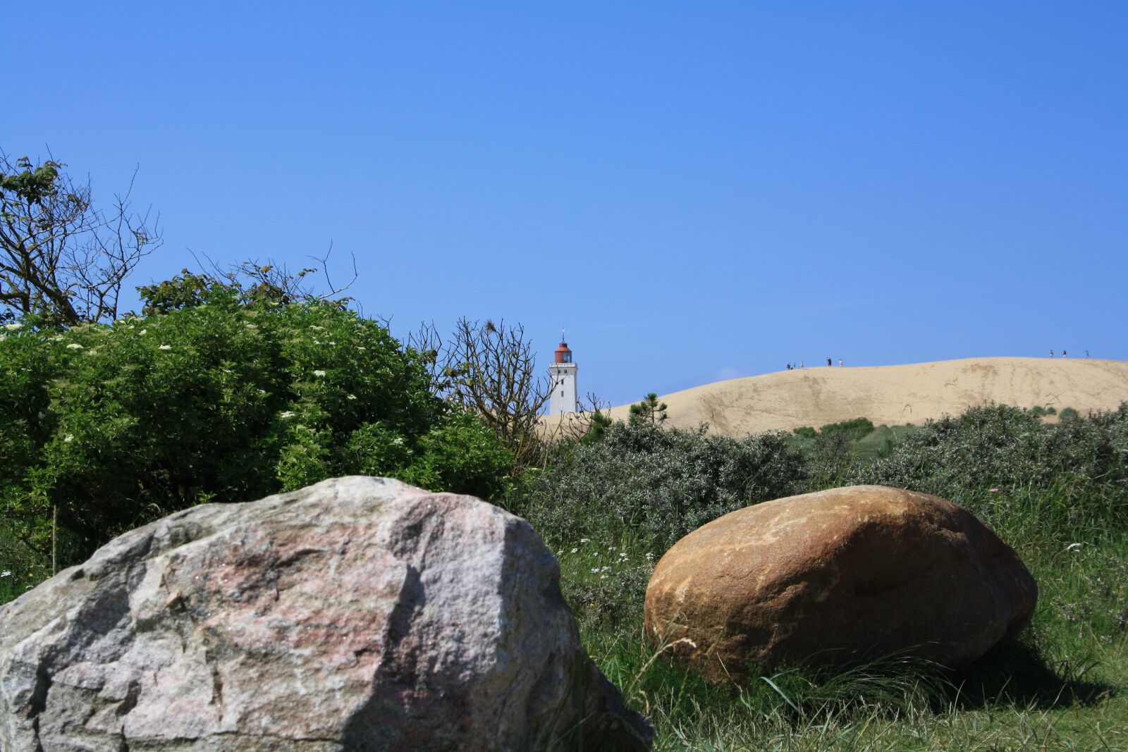 Canon EOS 1000D (EOS Digital Rebel XS / EOS Kiss F) sample photo. Denmark, lighthouse, dune photography