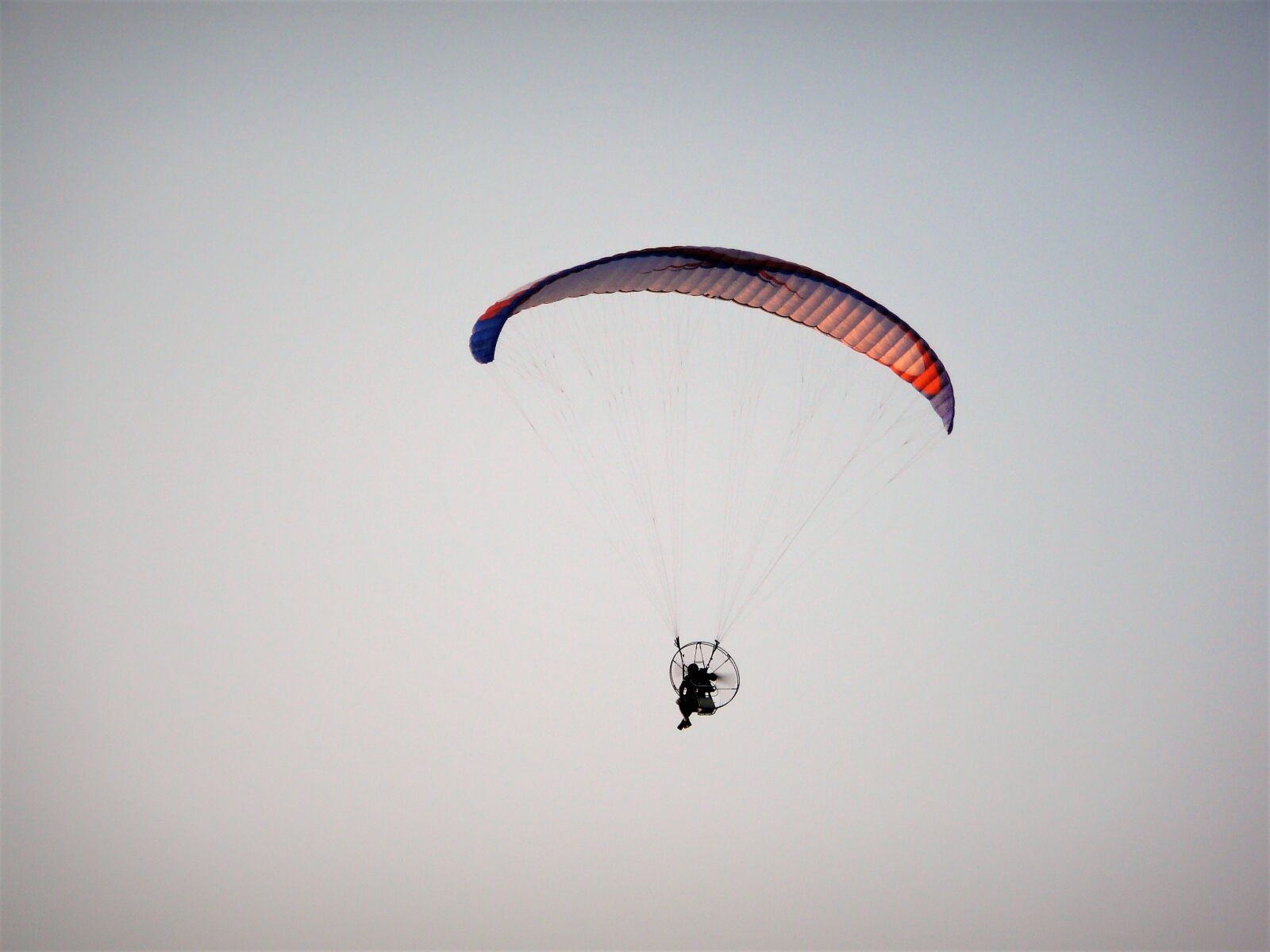 Panasonic DMC-TZ3 sample photo. Parachute, flight, sky photography