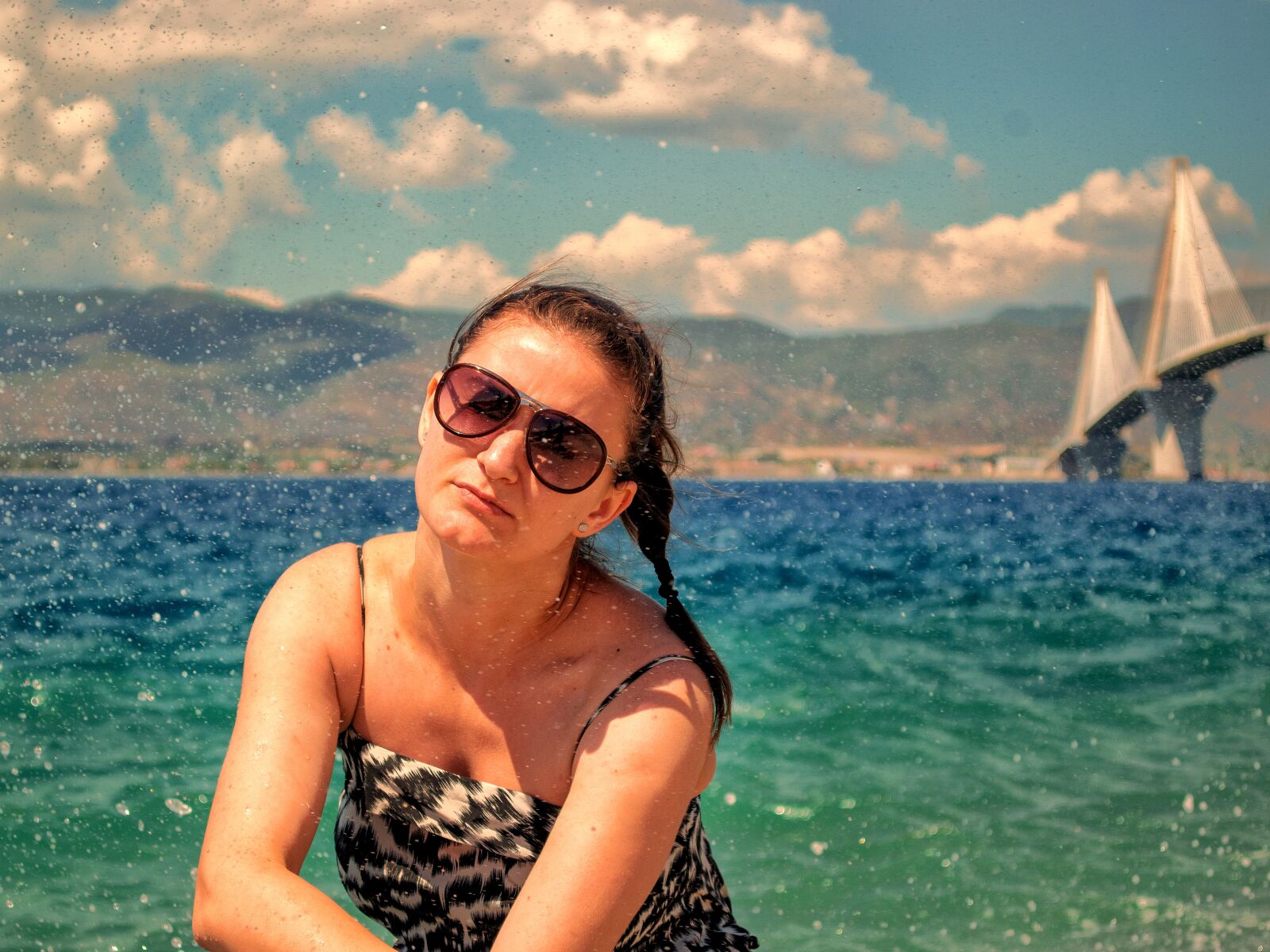 Nikon D3100 sample photo. Woman sea splashed, woman photography