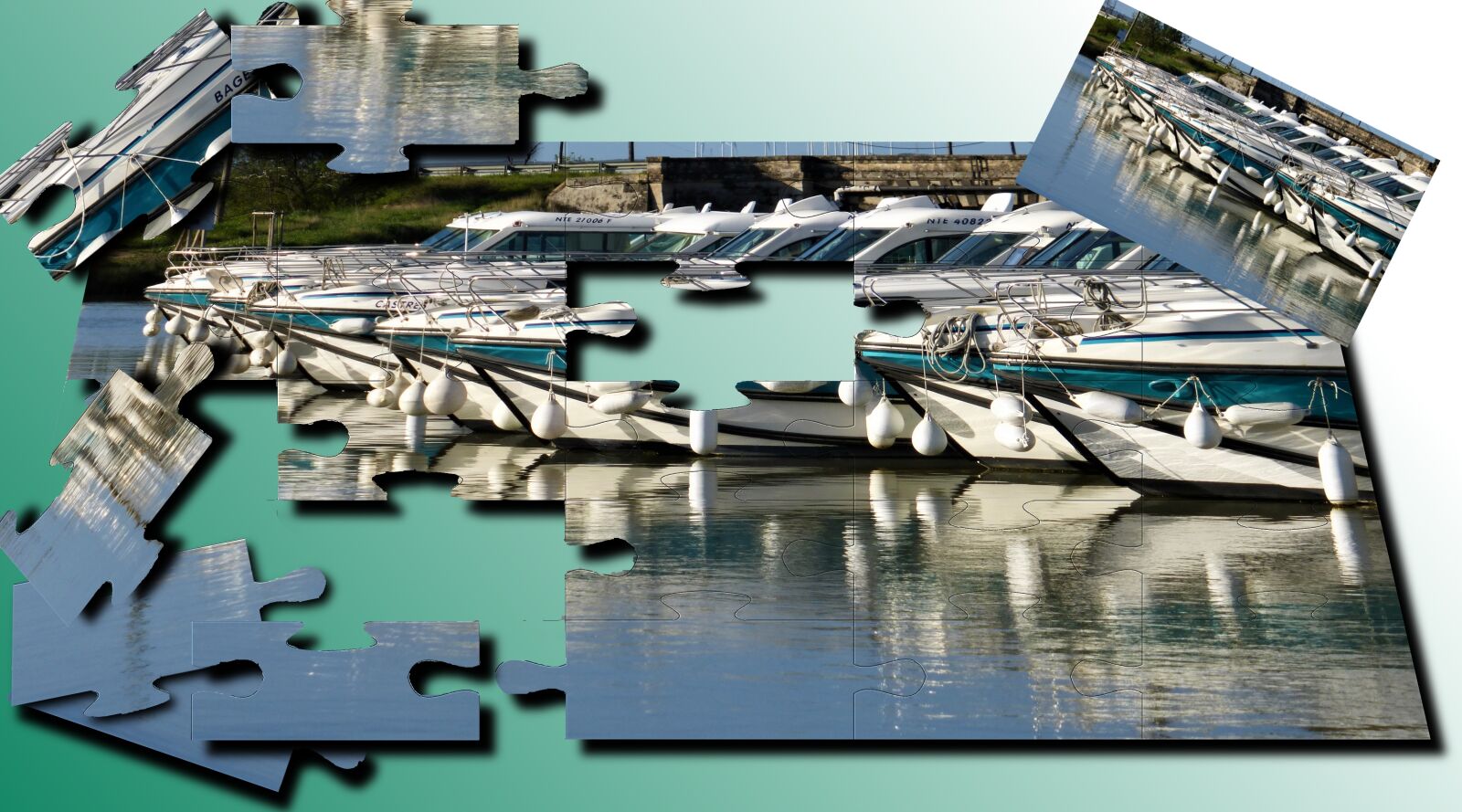 Panasonic Lumix DMC-ZS25 (Lumix DMC-TZ35) sample photo. Puzzle, channel, boats photography