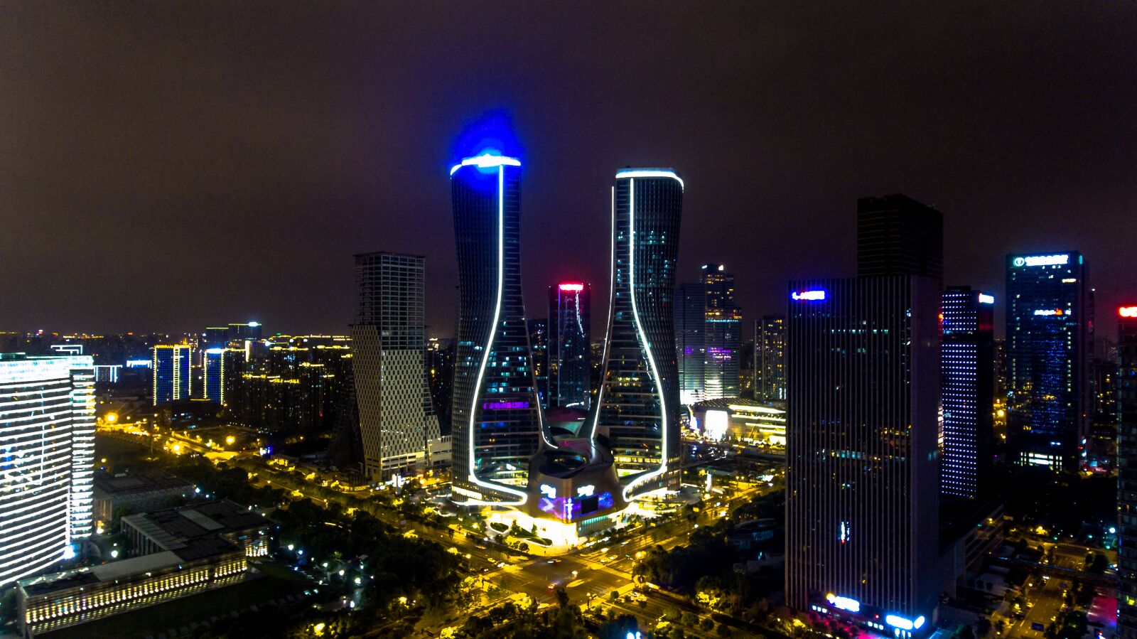DJI FC330 sample photo. Hangzhou, raffles, civic center photography