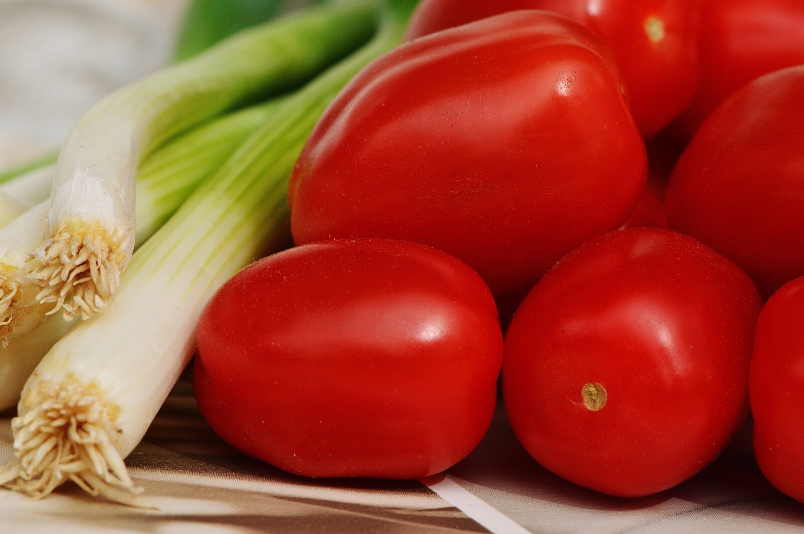 Nikon D3200 sample photo. Tomatoes, spring onions, vegetables photography