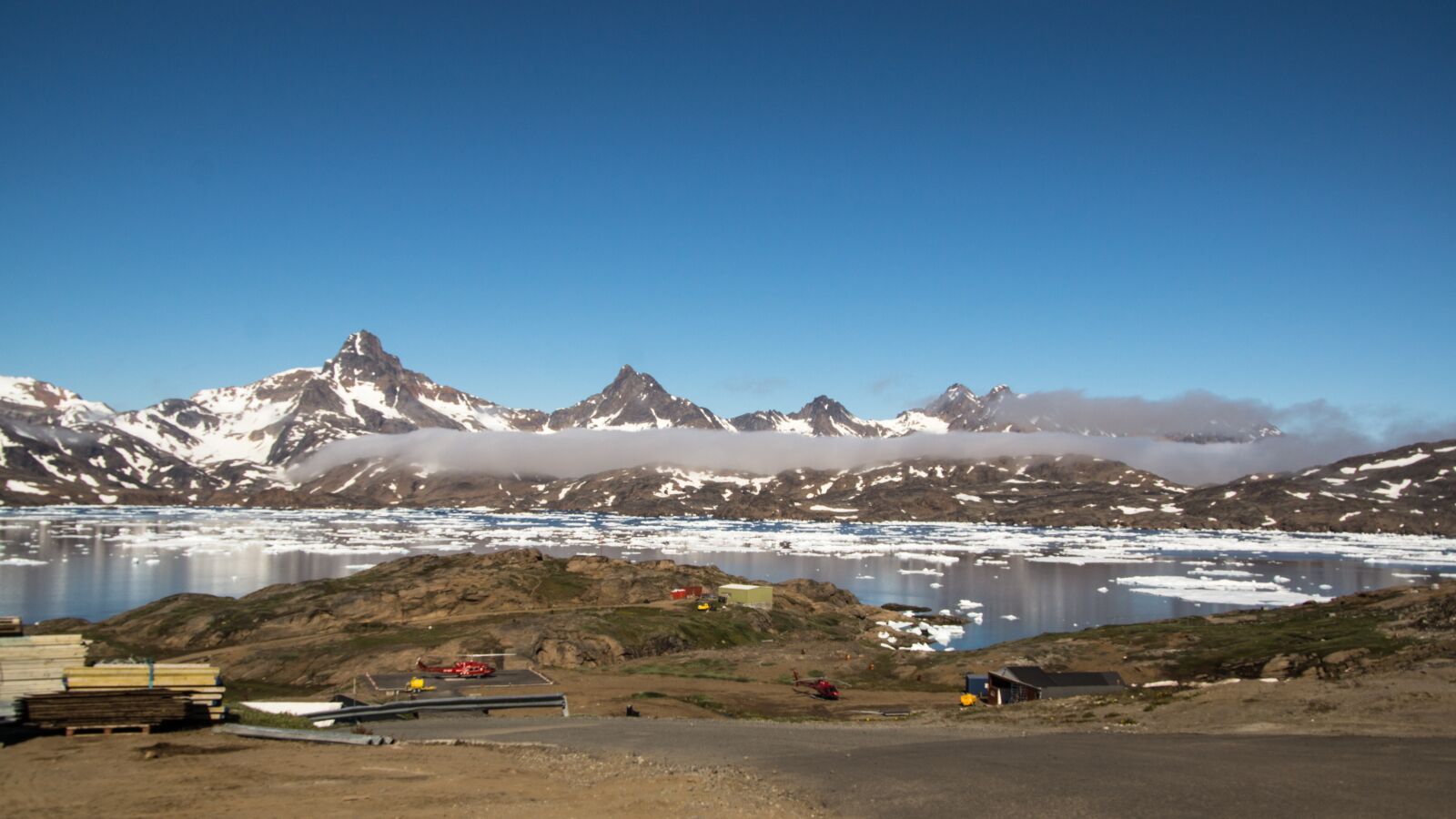 Tamron 16-300mm F3.5-6.3 Di II VC PZD Macro sample photo. Helipad, helicopter, greenland photography